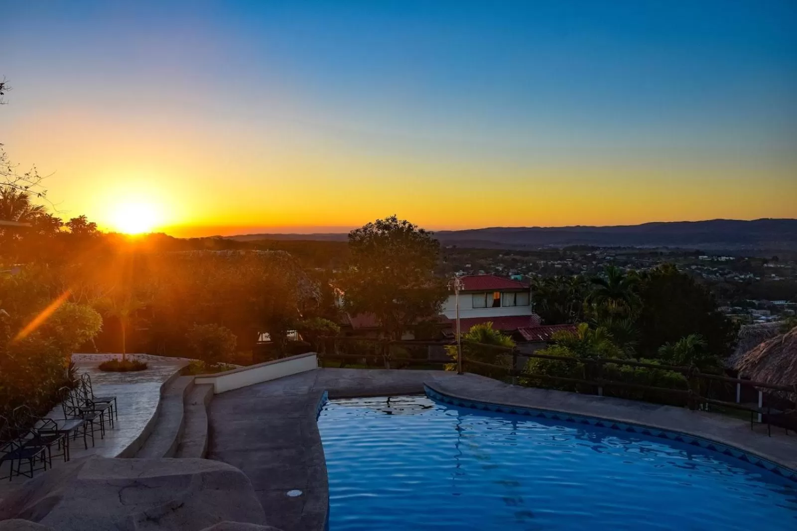 Pool view in Cahal Pech Village Resort