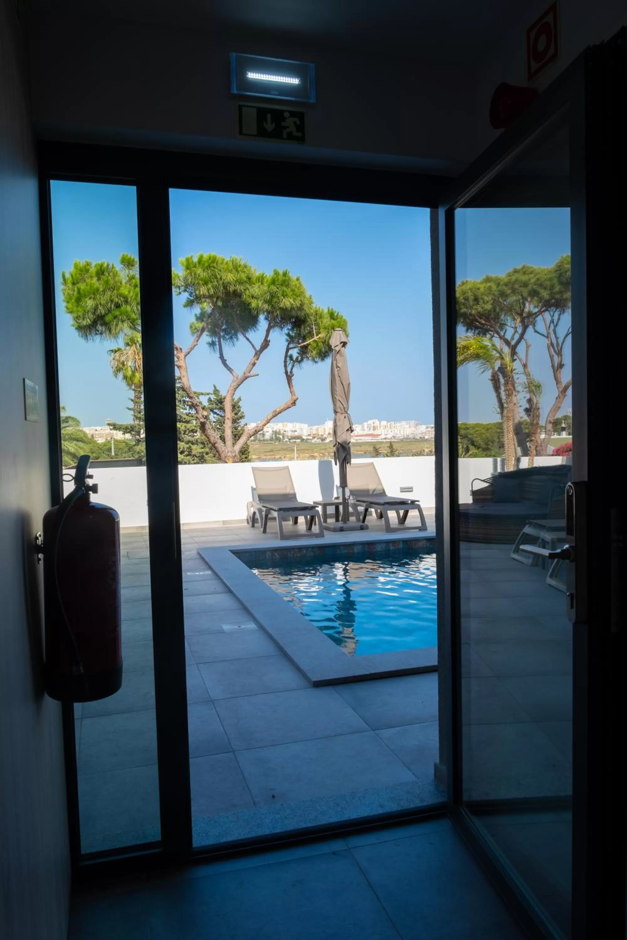 Pool view in Ria Formosa Guest House