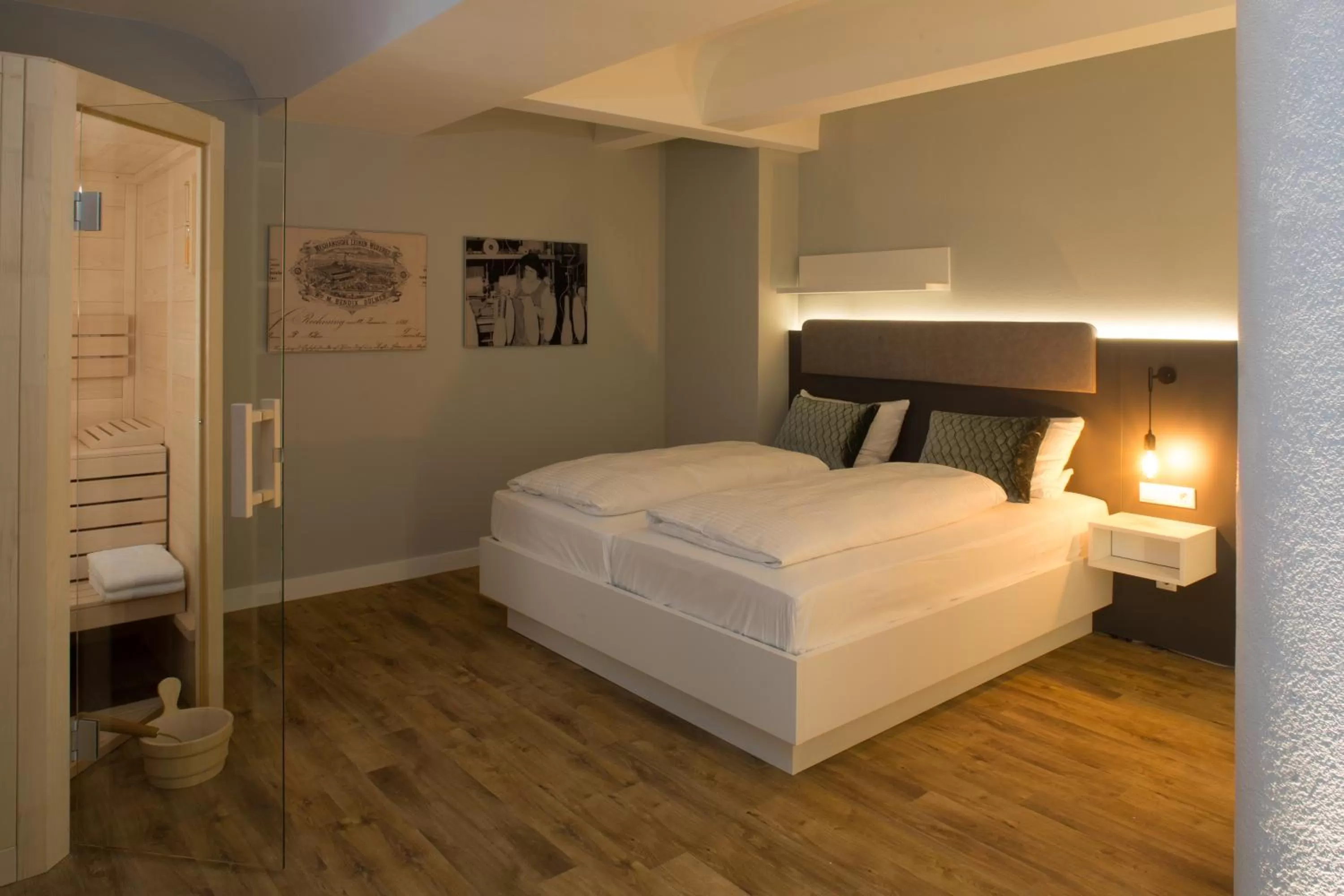 Sauna, Bed in Weberei Bendix Hotel & Appartements