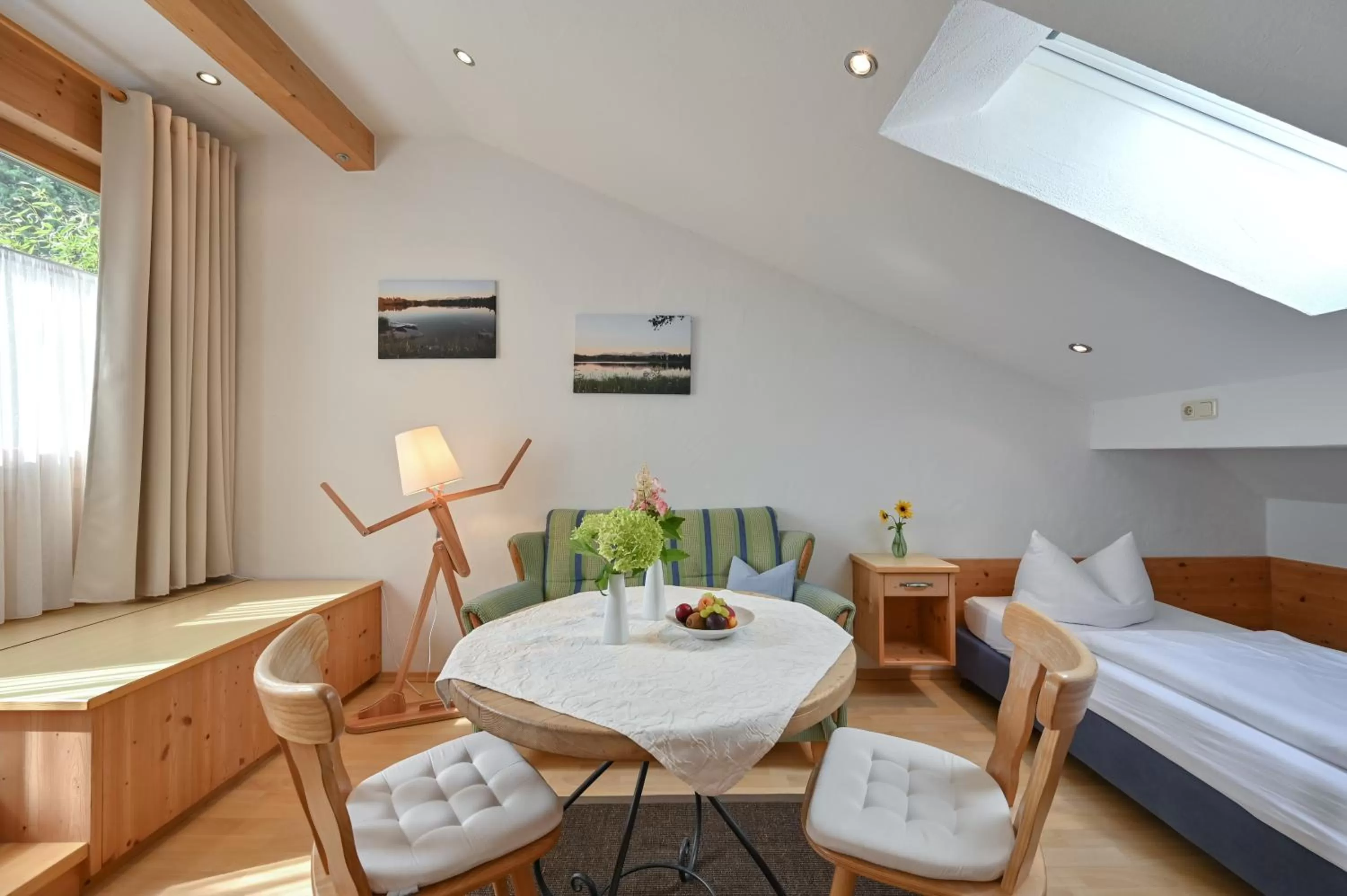 Living room, Bed in Landhaus Grobert