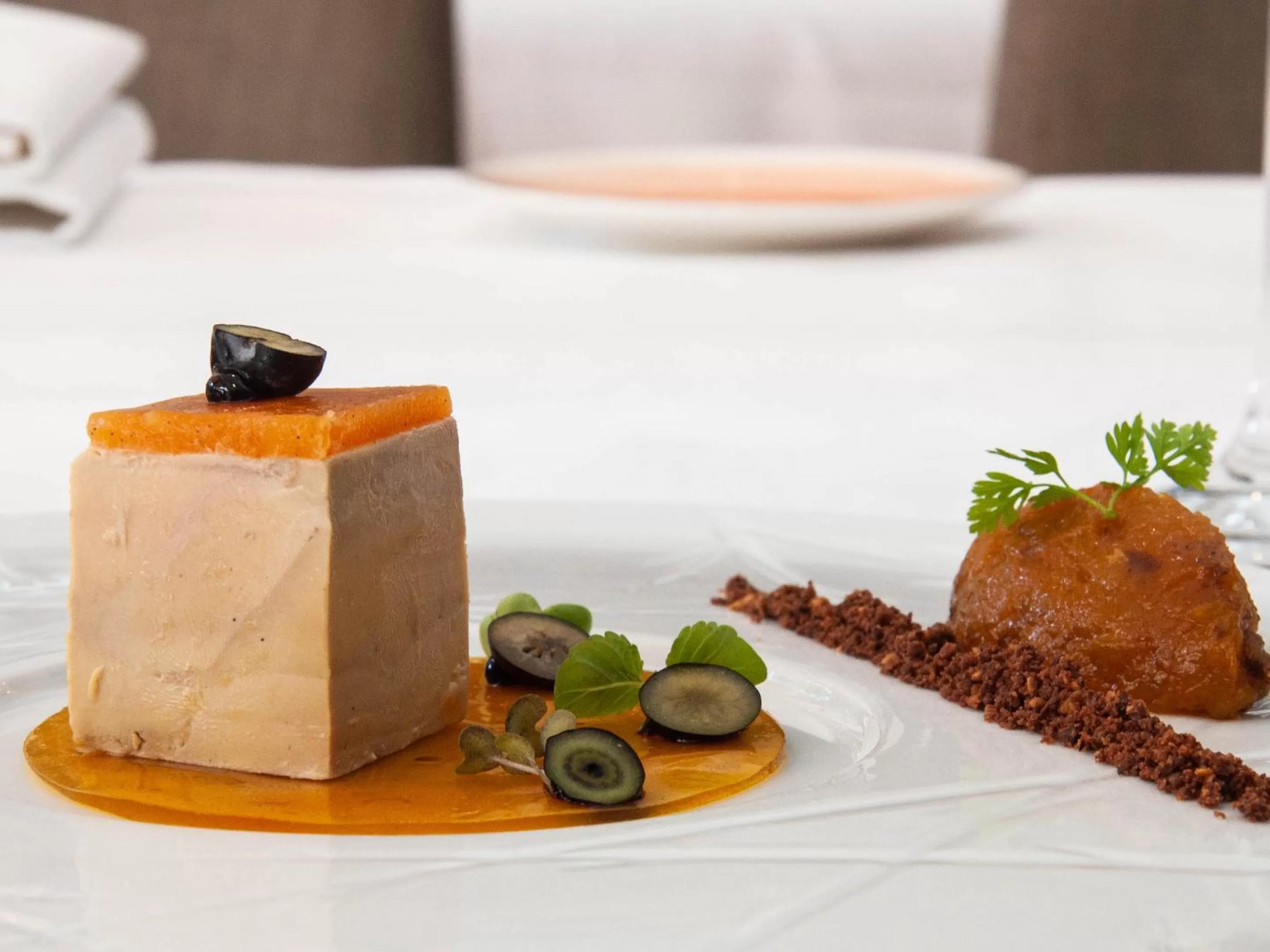 Food close-up in Hotel Restaurant & Spa Verte Vallée