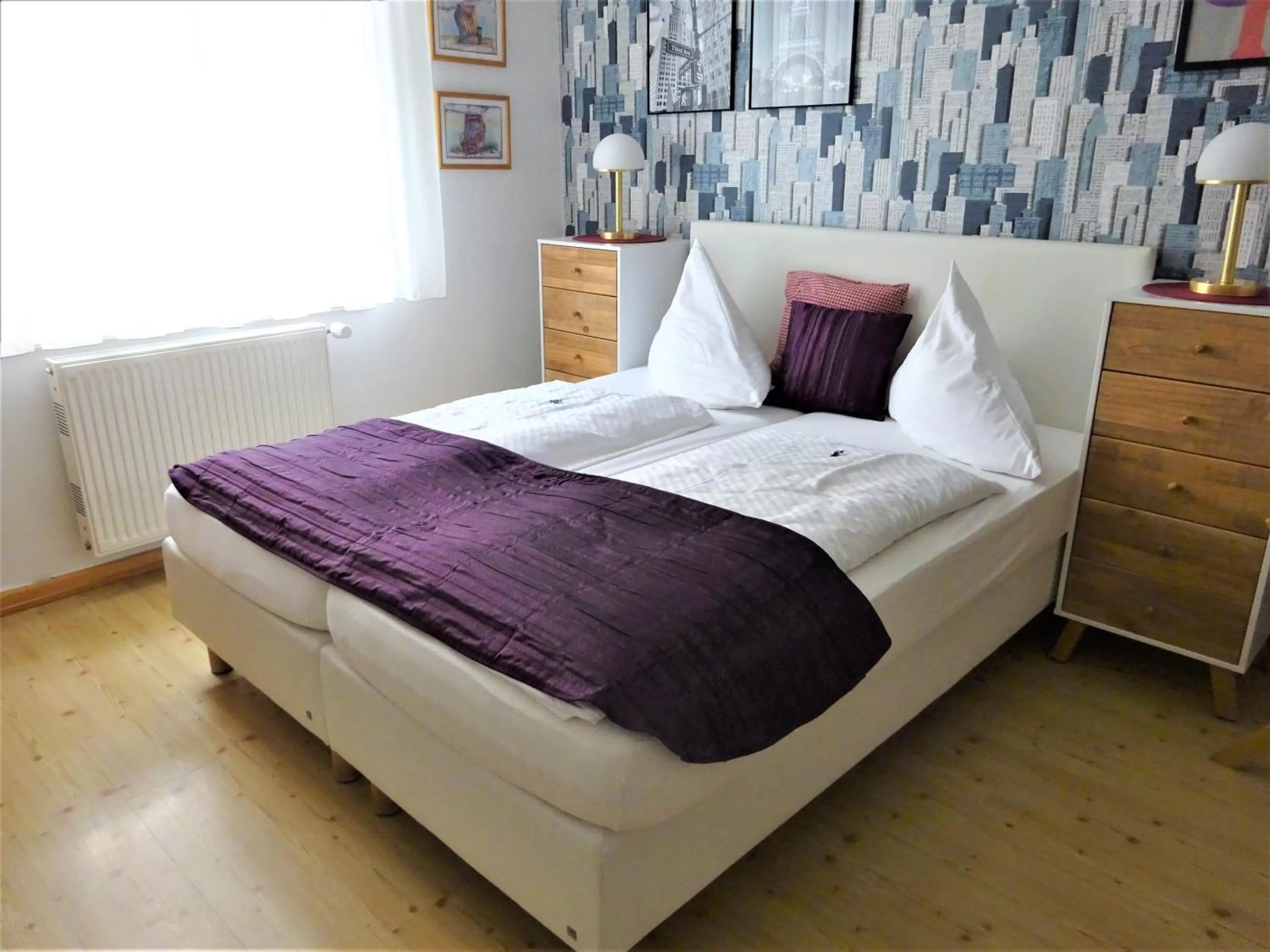 Bed in Pension Zur Fährbrücke