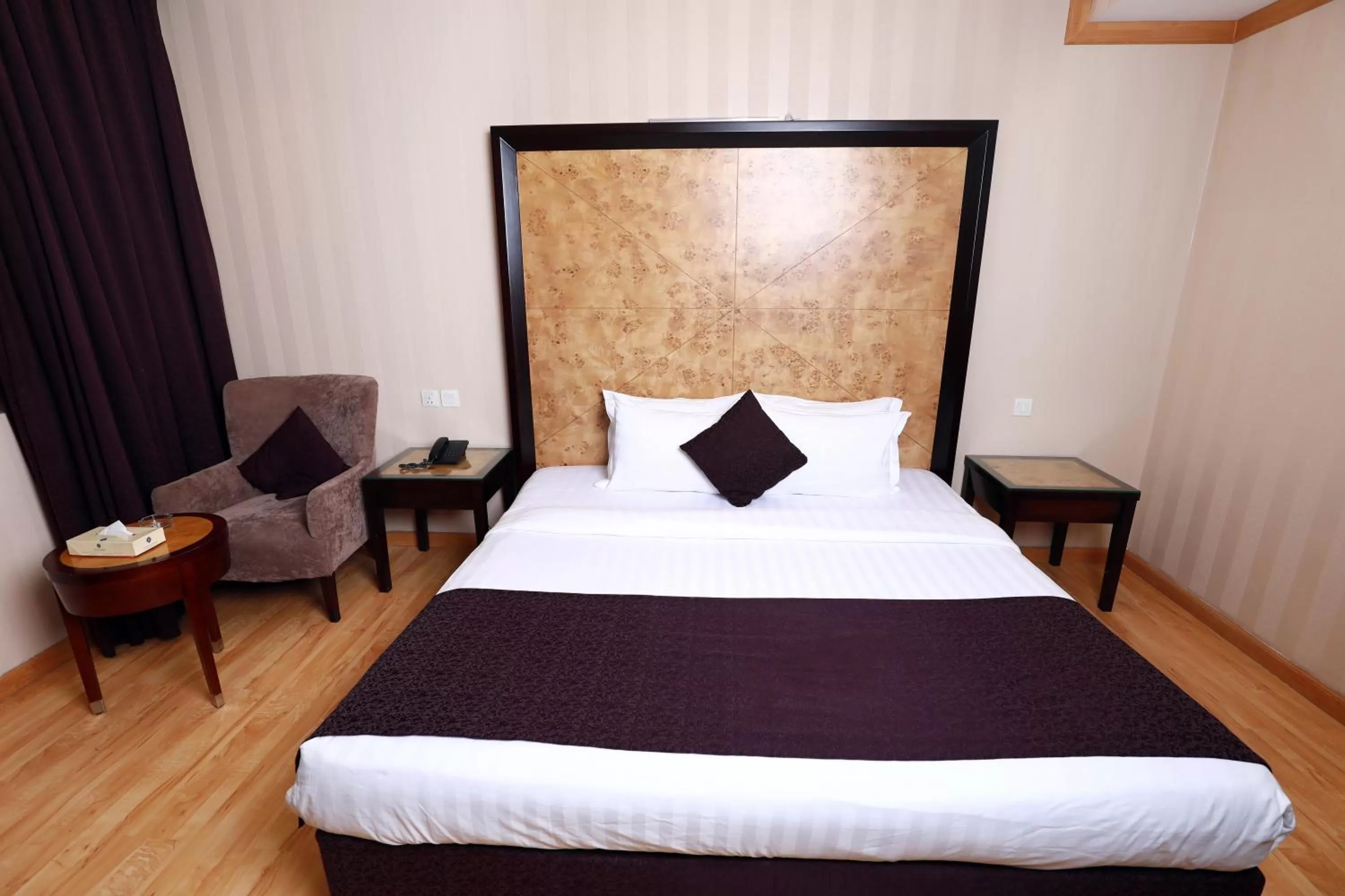 Bed in Hyatt Jeddah Continental Hotel