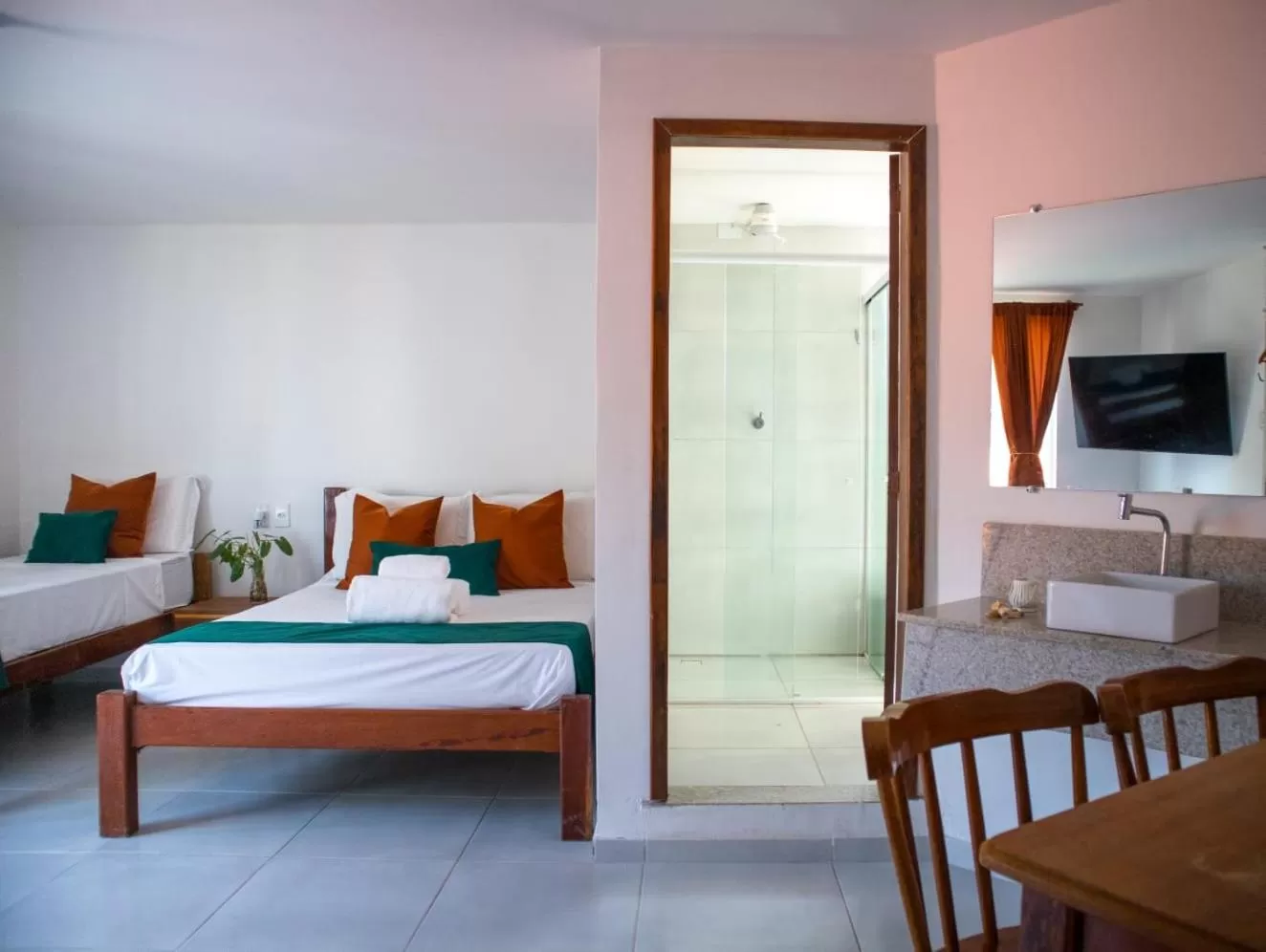 Bed in Pousada Enero