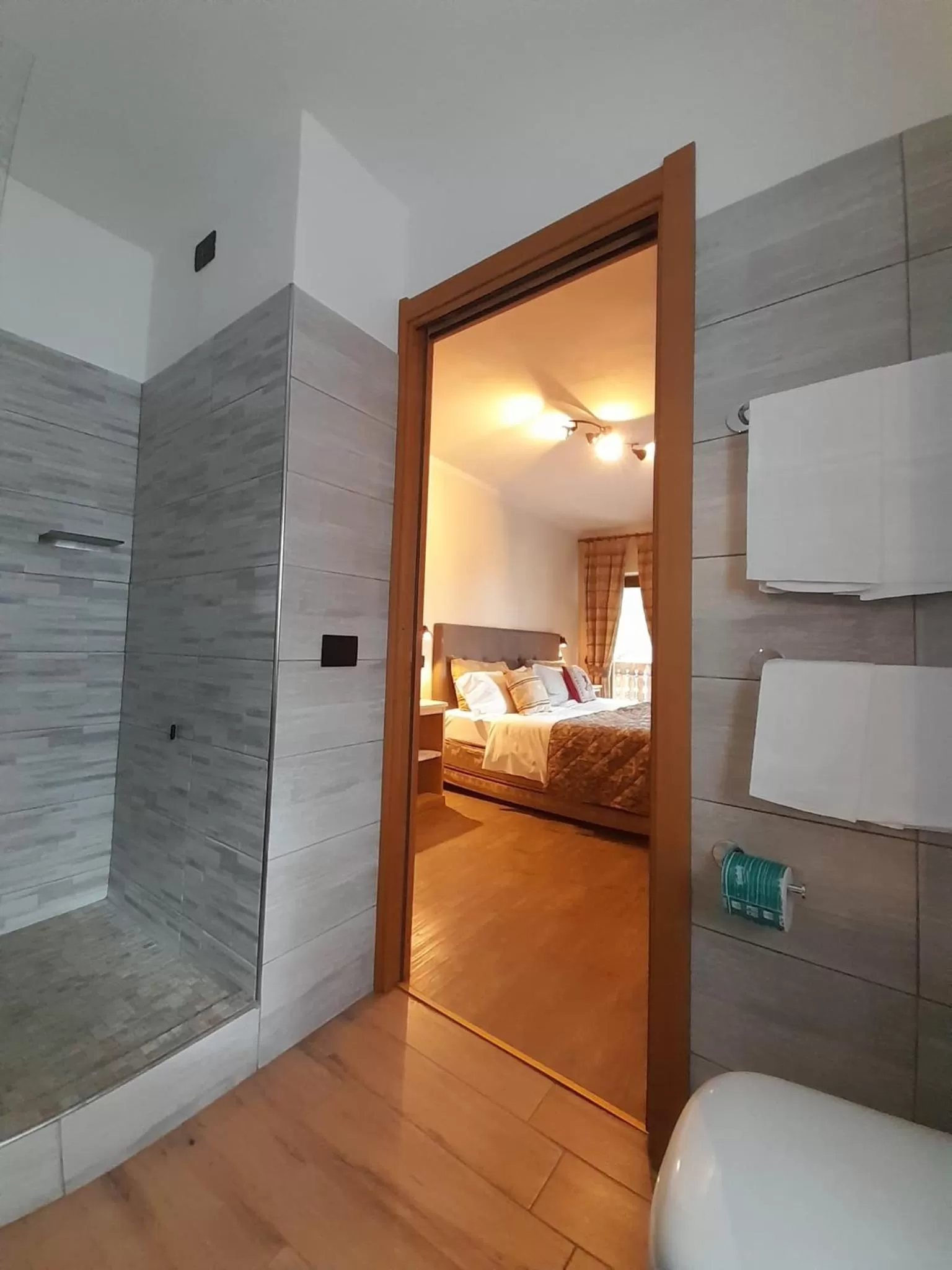 Shower, Bed in Hotel Astoria