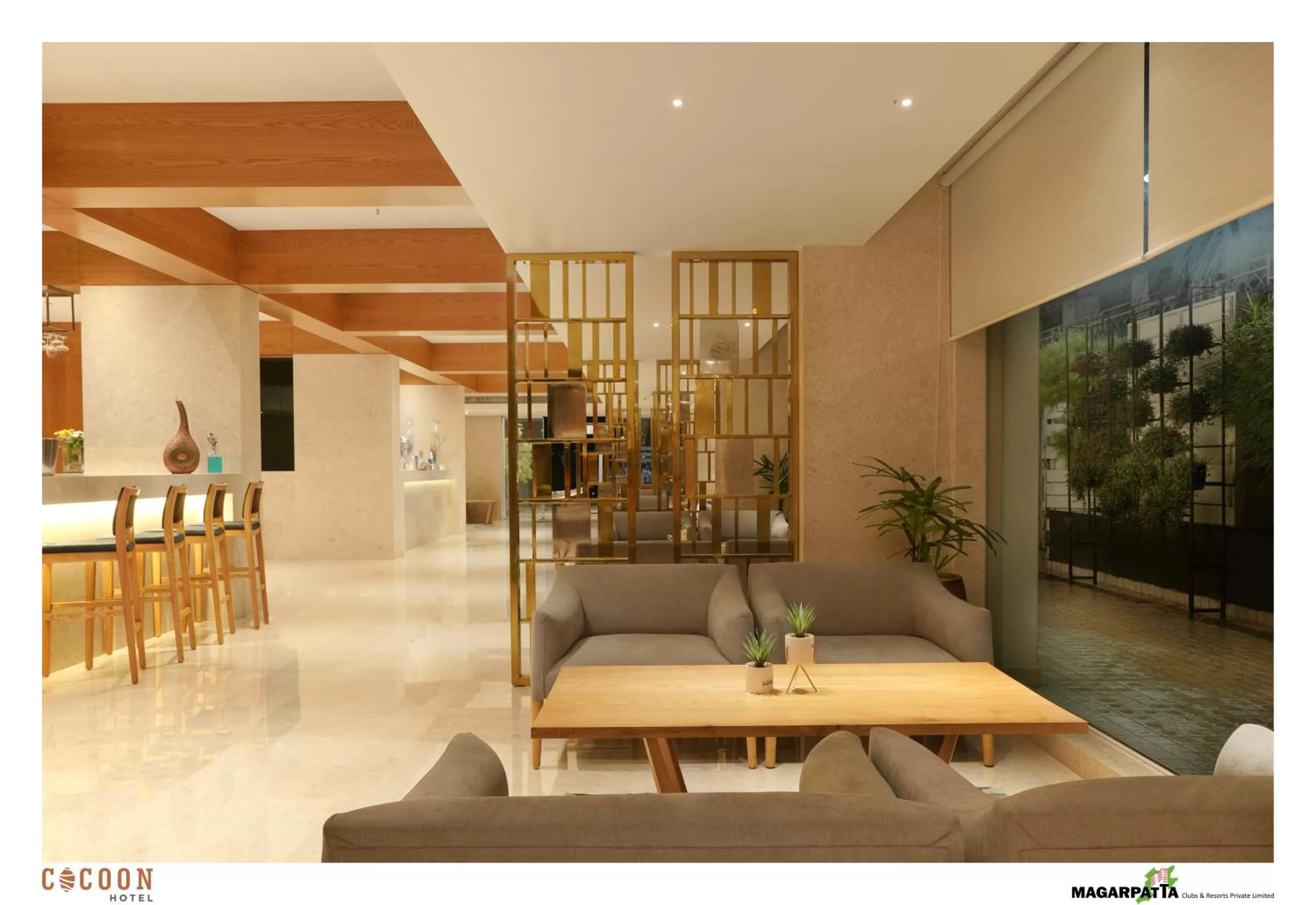 Seating area in Cocoon Hotel