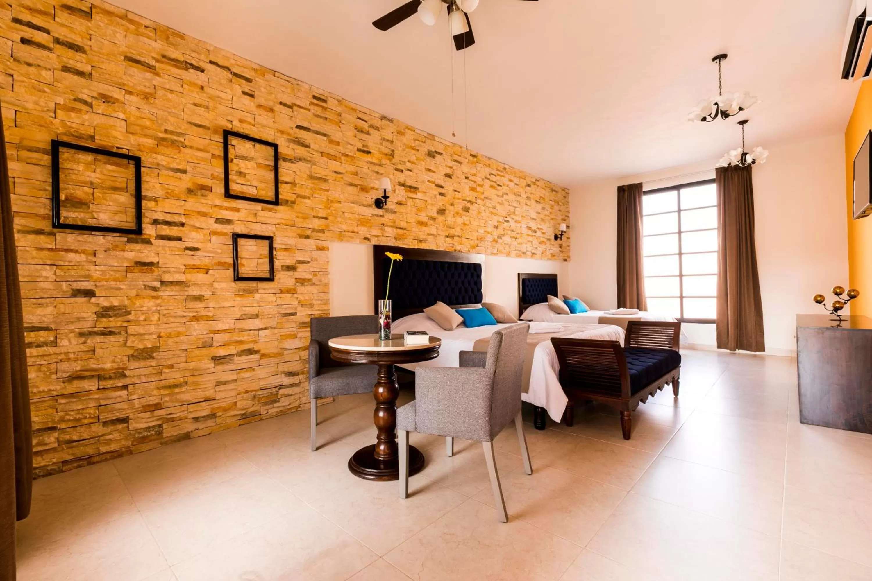 Photo of the whole room in Hotel Los Frailes, Valladolid, Yucatán