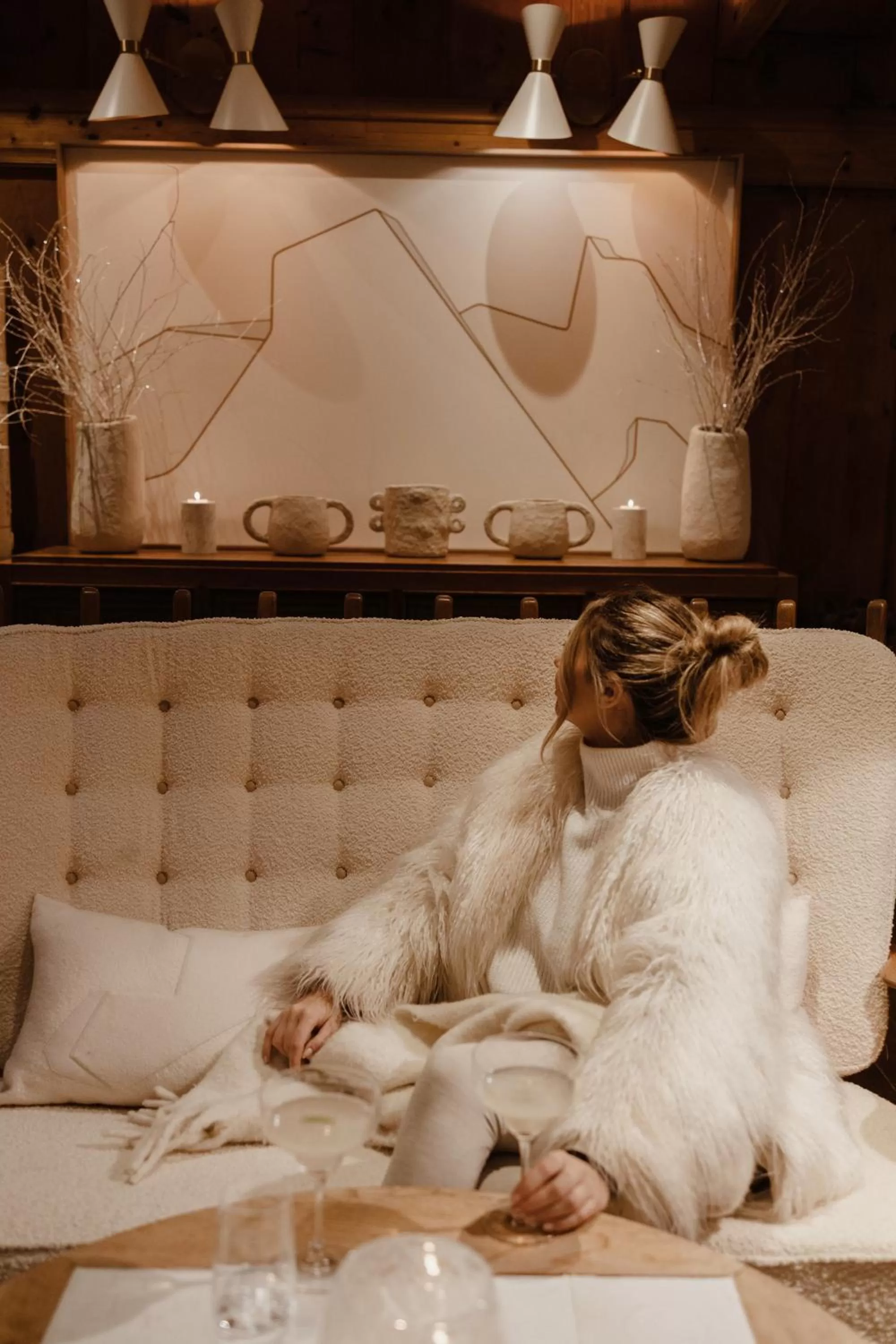 Living room in Hotel Mont Blanc Megève