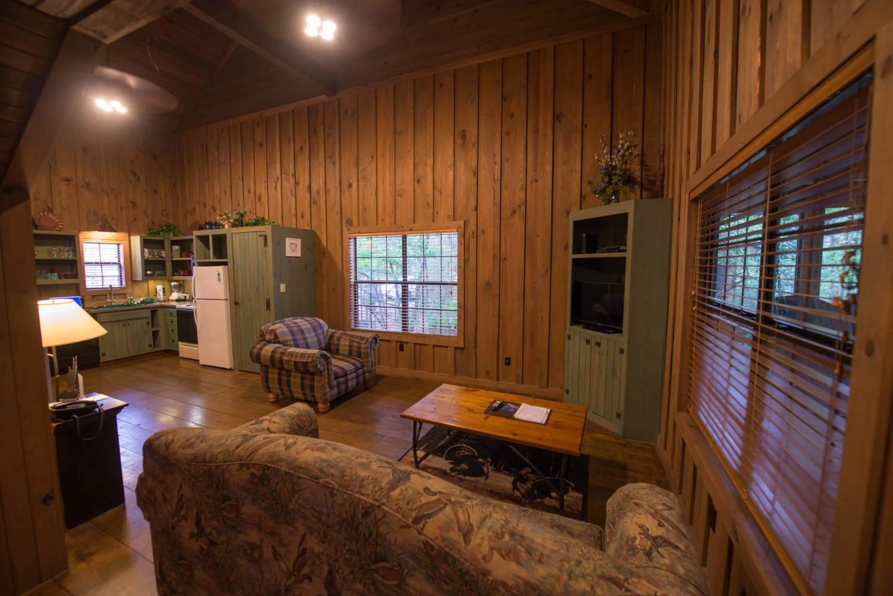 Living room in Cabins at Green Mountain, Trademark Collection by Wyndham