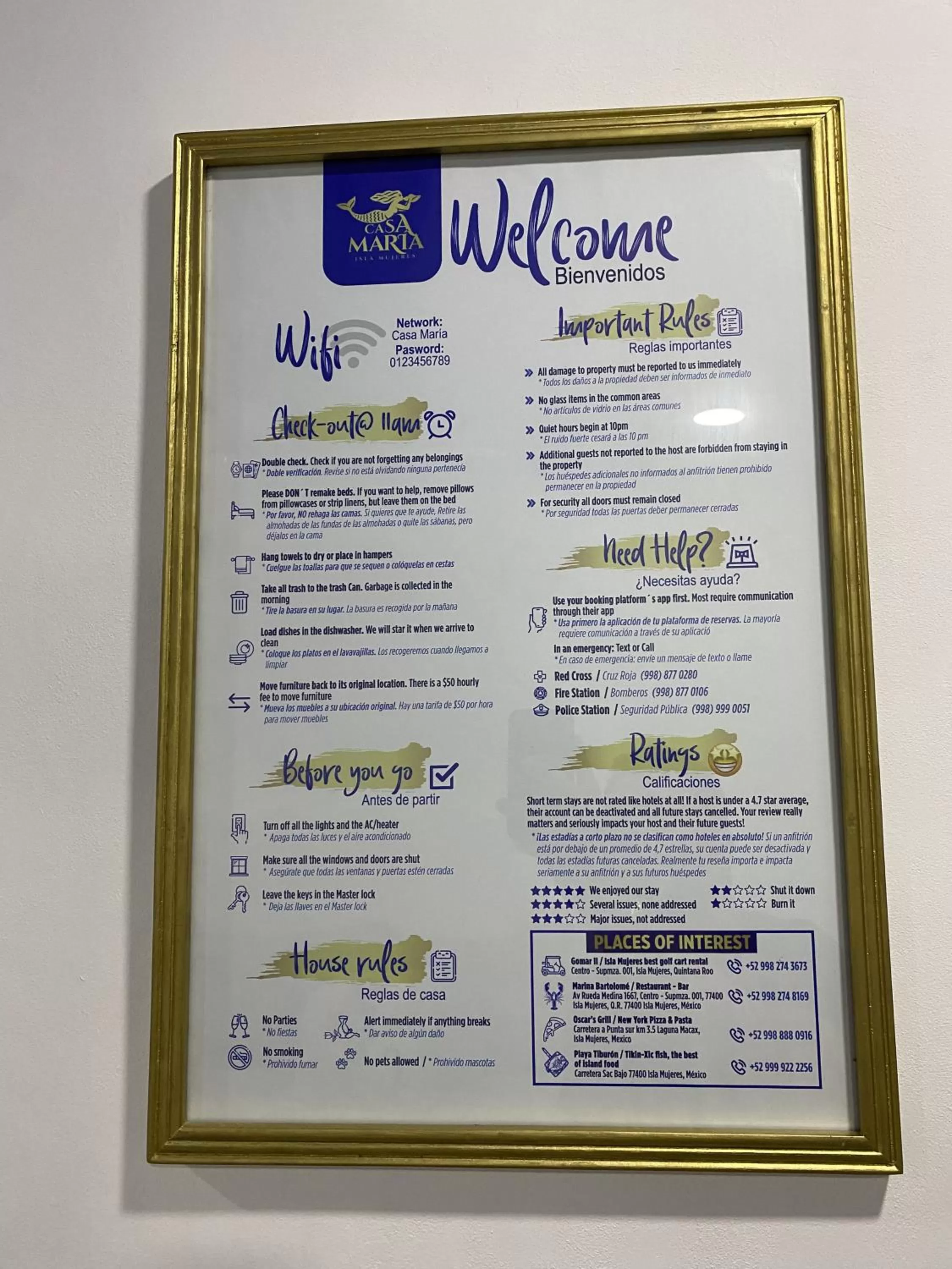 Decorative detail in Casa María