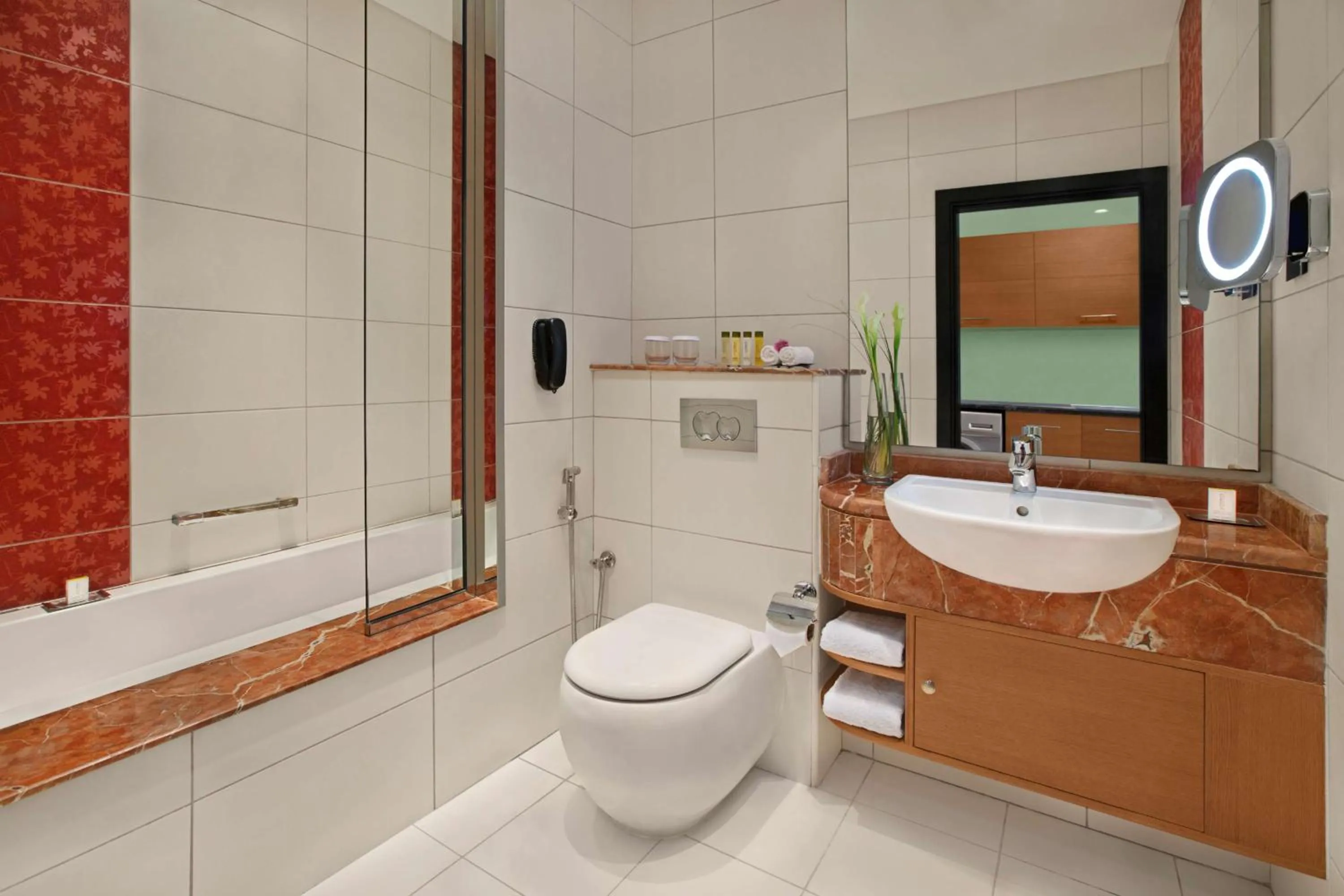 Bathroom in DoubleTree by Hilton Hotel and Residences Dubai – Al Barsha