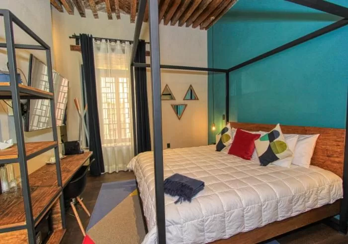 Bed in Antigua Trece Hotel Fusión & SPA