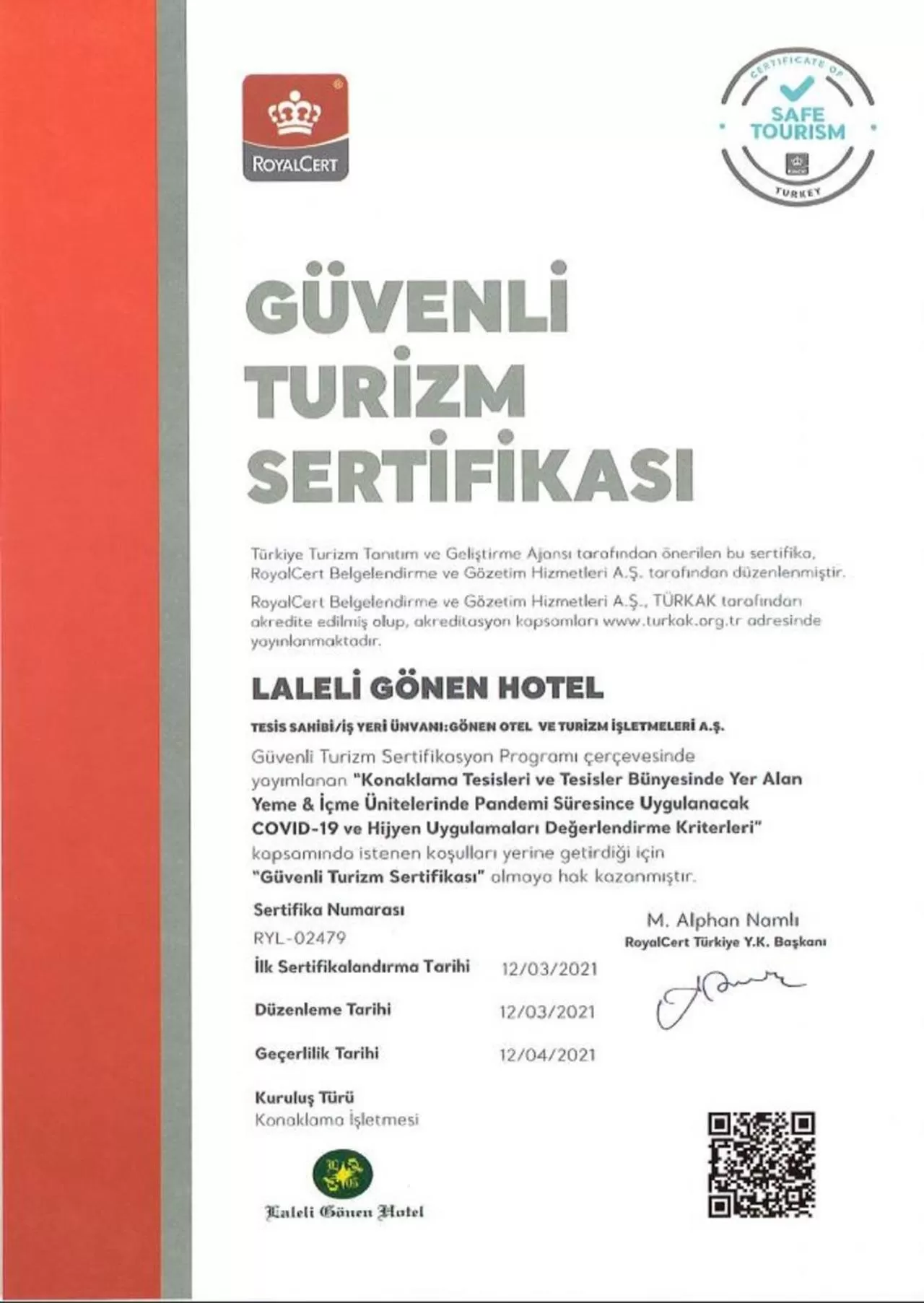 Property logo or sign in Laleli Gonen Hotel