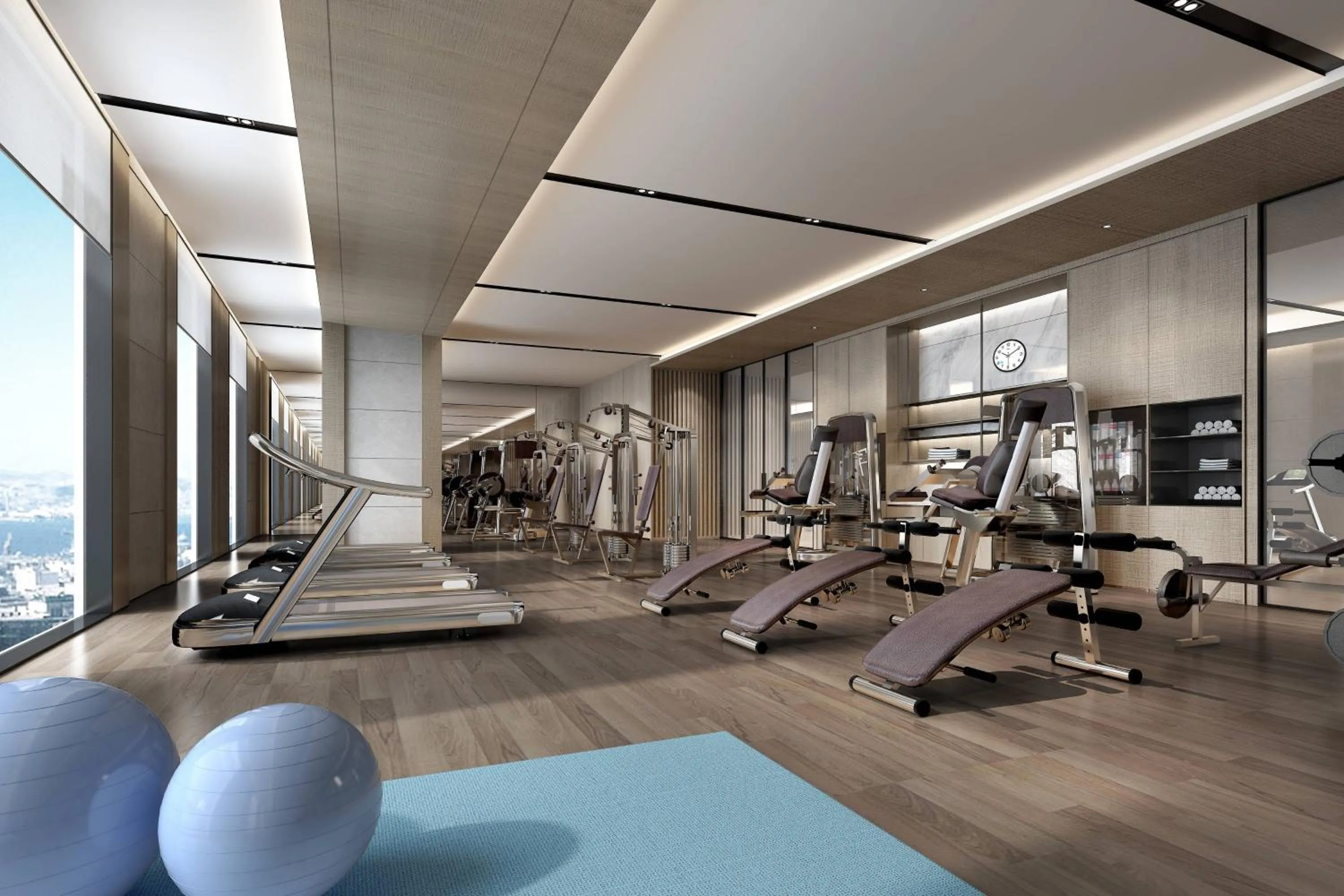 Fitness centre/facilities in Wuhan Marriott Hotel Hankou