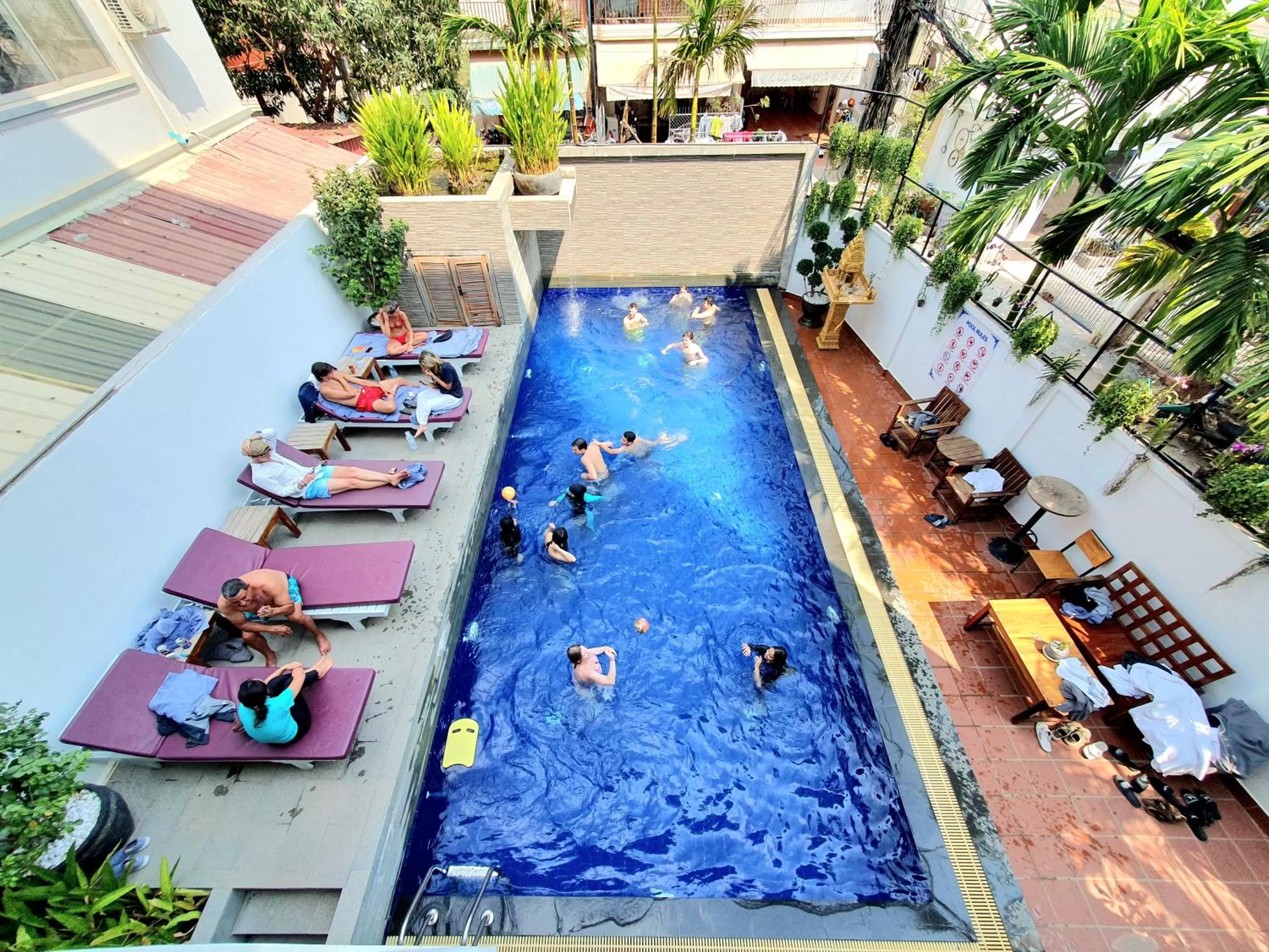 Swimming pool, Pool View in Long Night Siem Reap Hotel