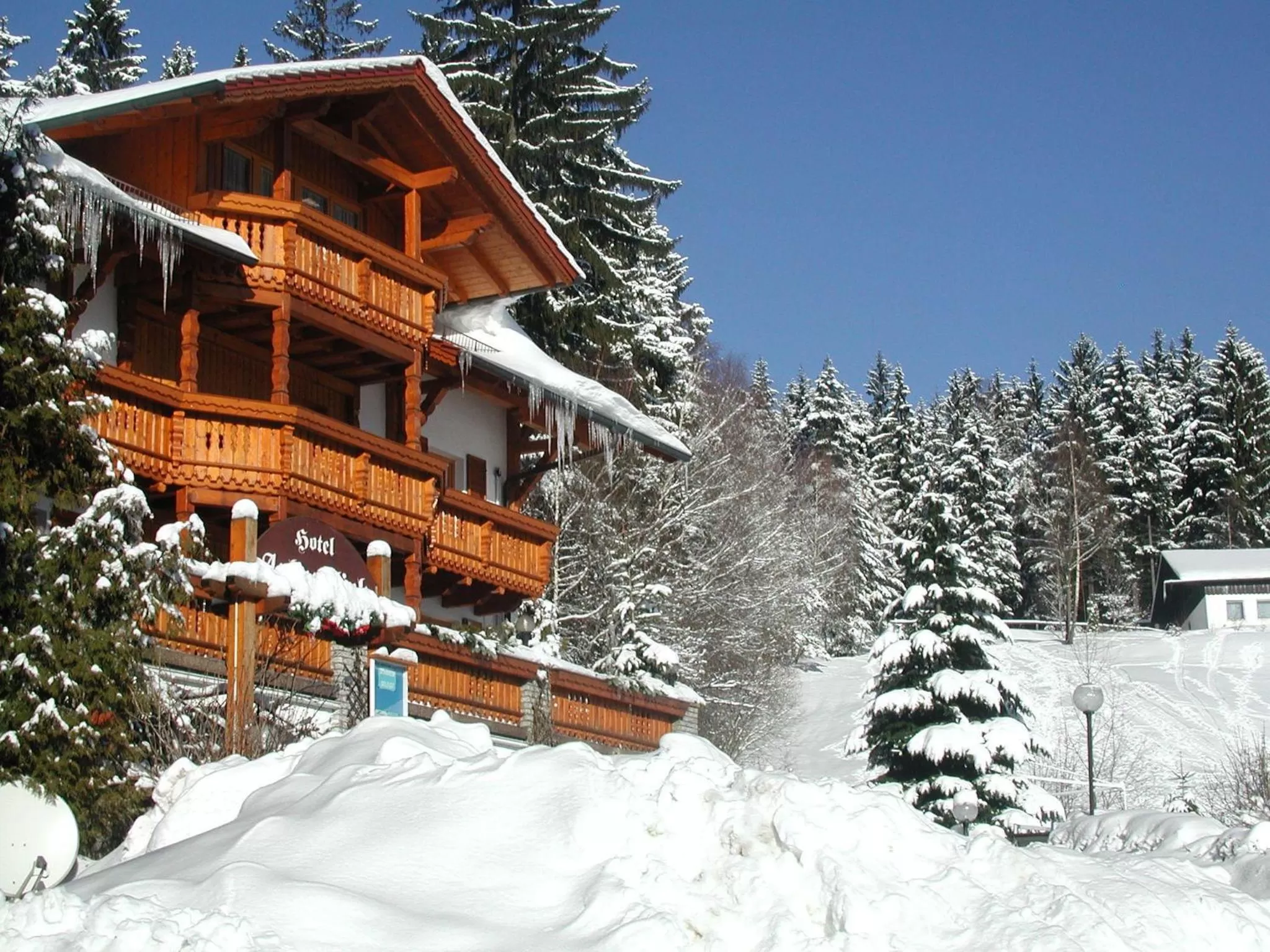 Facade/entrance in GarniHotel - Arberblick