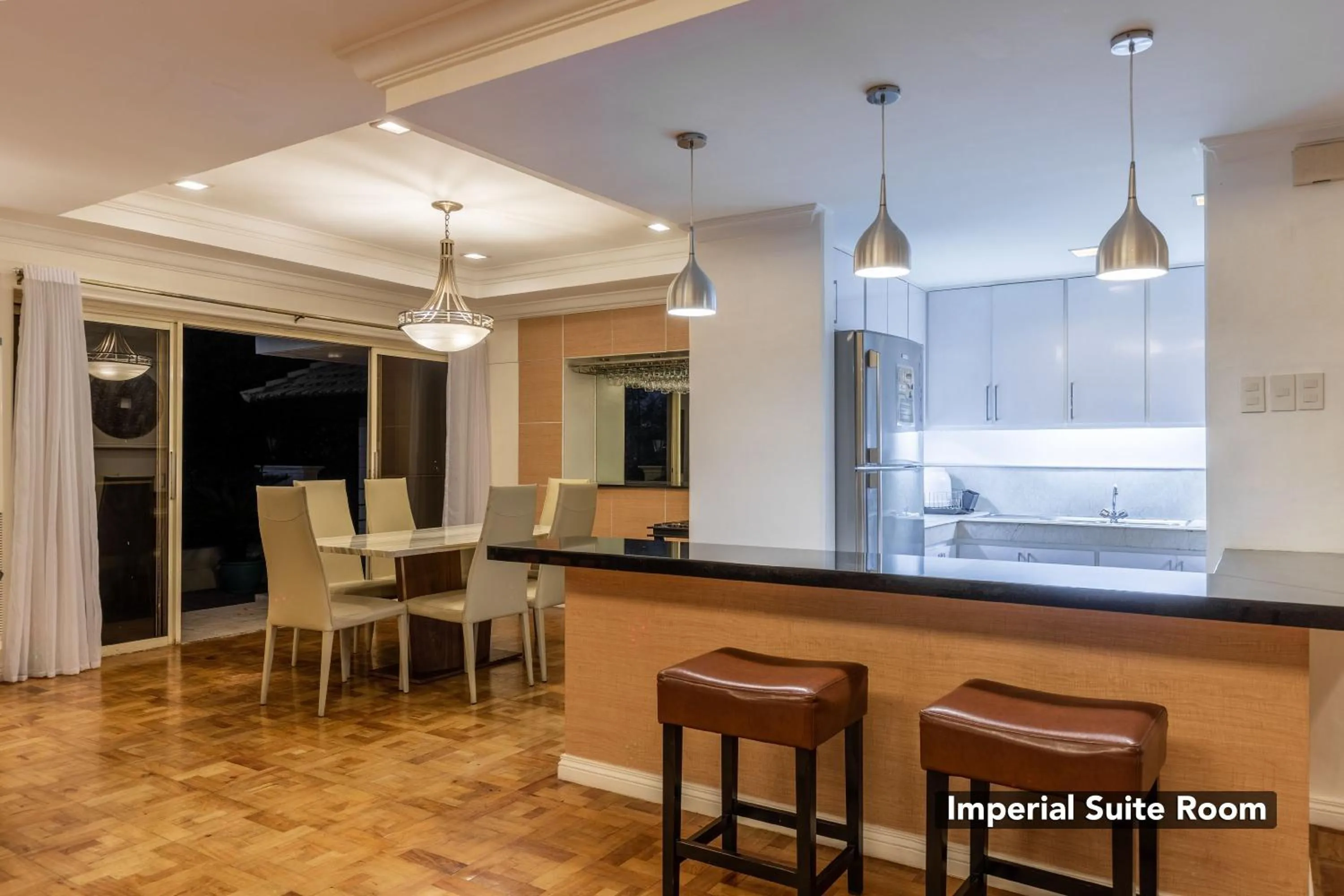 Dining area in Orchid Garden Suites