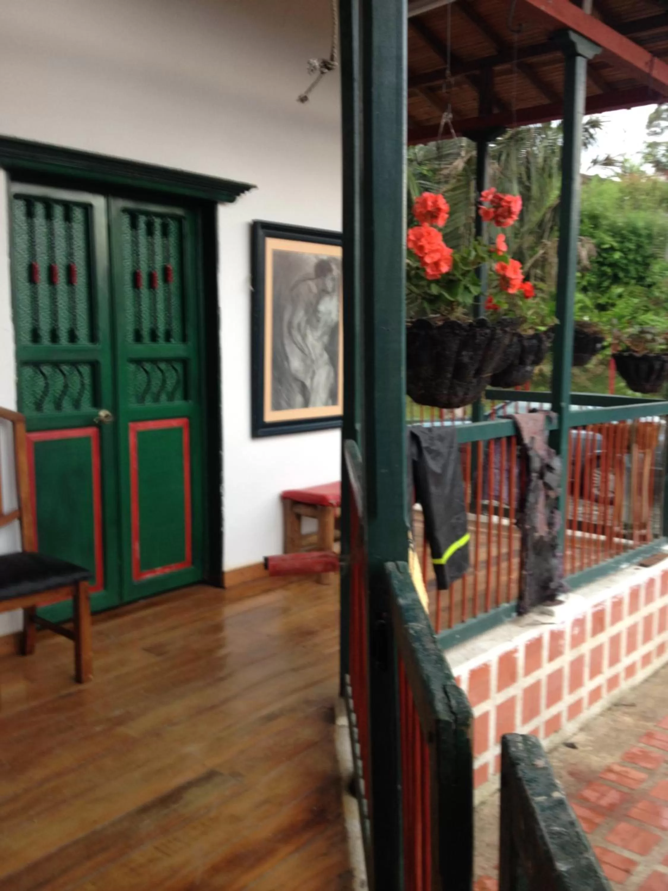 Balcony/Terrace in Finca Campestre La Adelita B&B