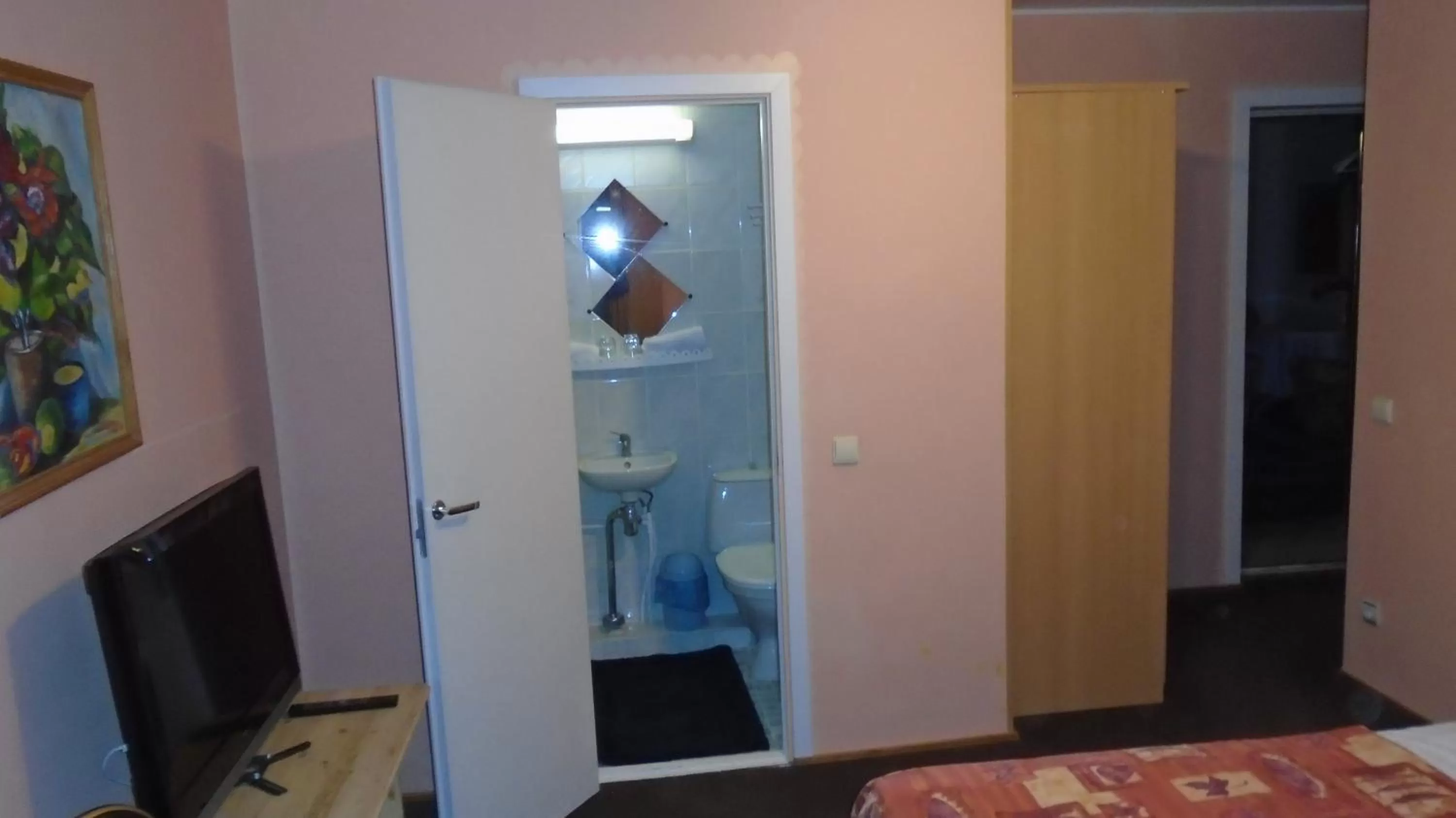 Communal lounge/ TV room, Bathroom in Hotel Getliin