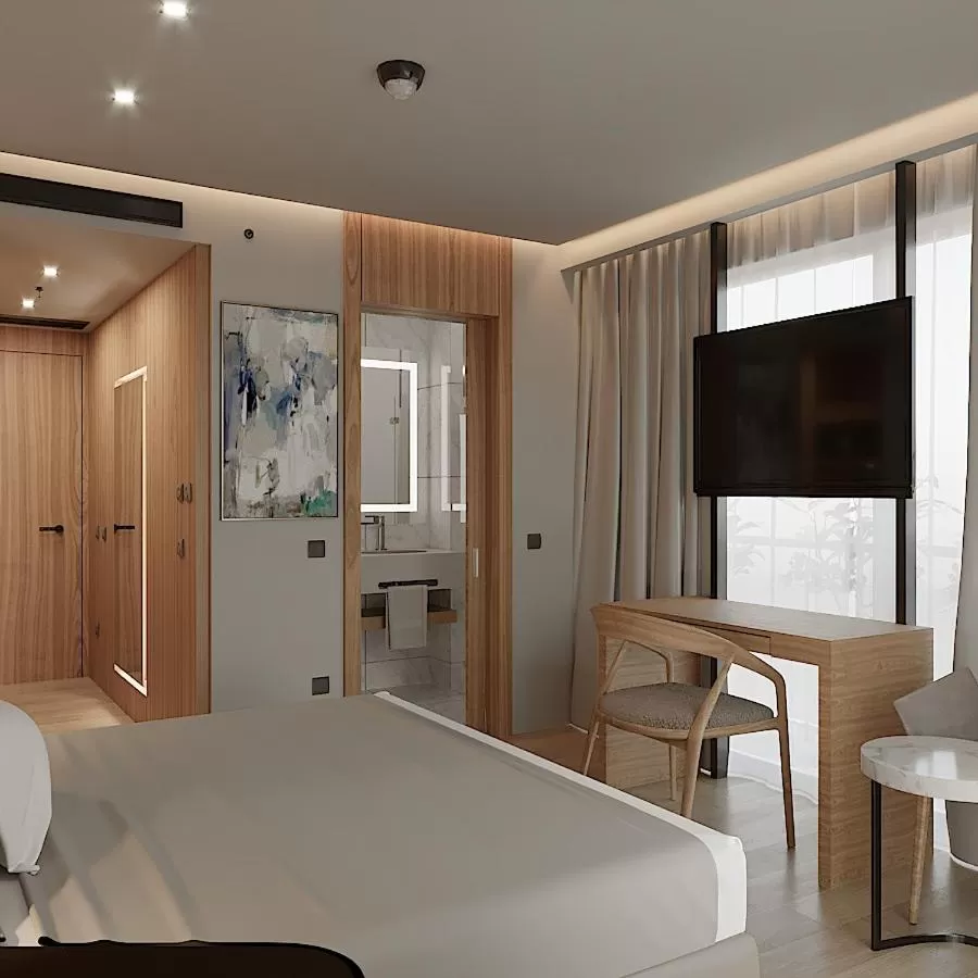 TV and multimedia, Bed in Amare Hotel