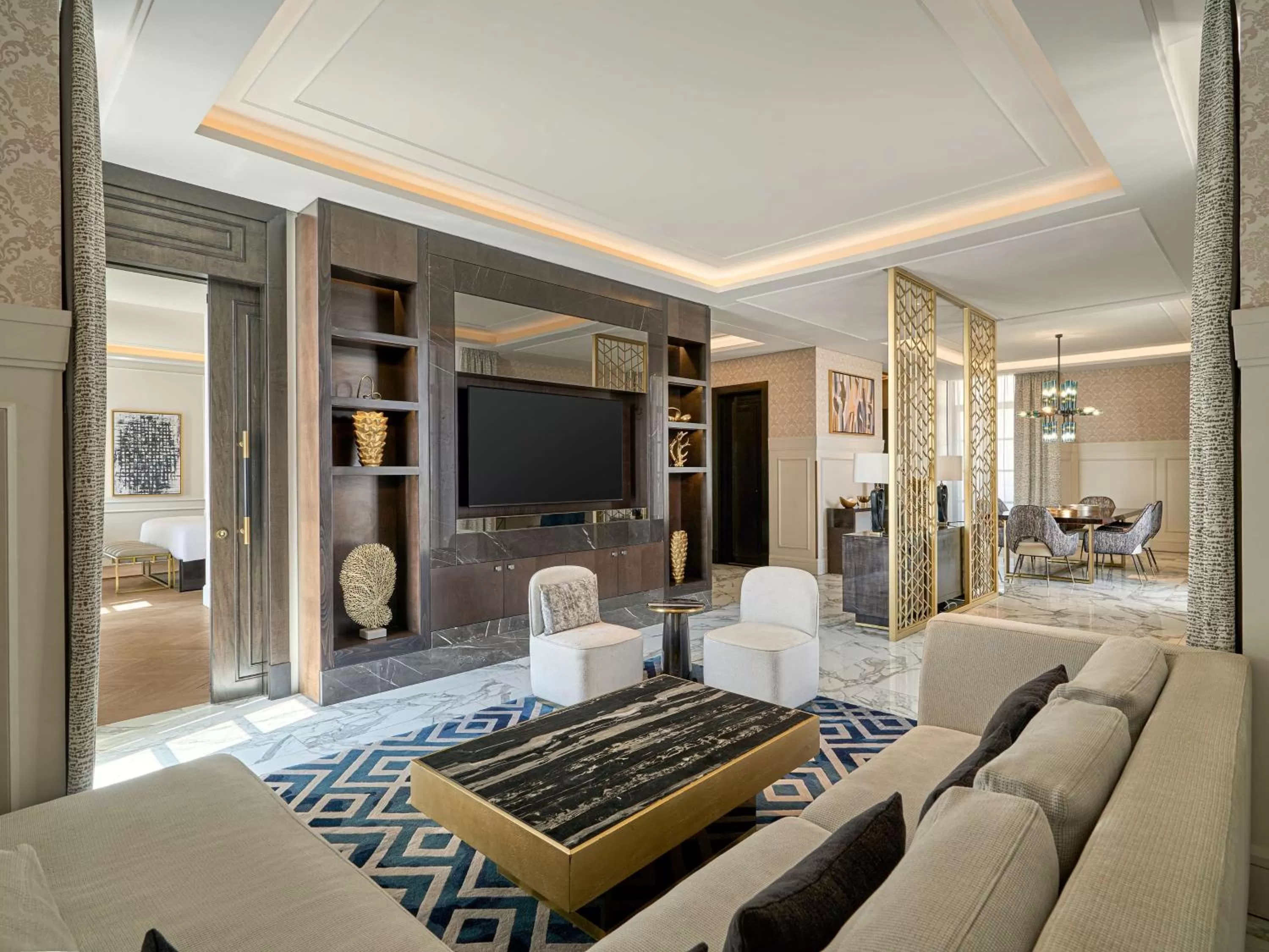 Photo of the whole room, Bed in Mansard Riyadh, a Radisson Collection Hotel