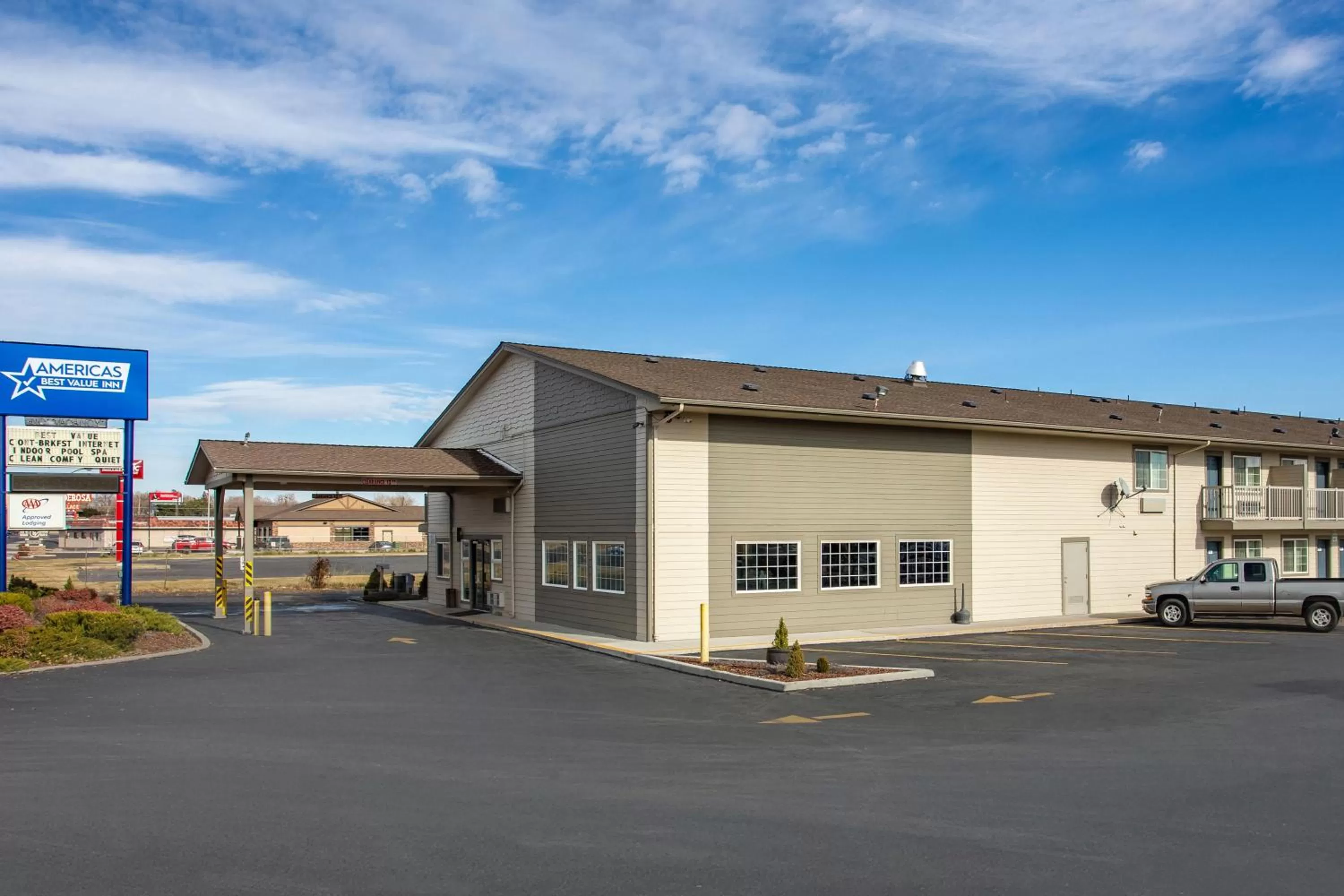 Property building in Americas Best Value Inn Burns