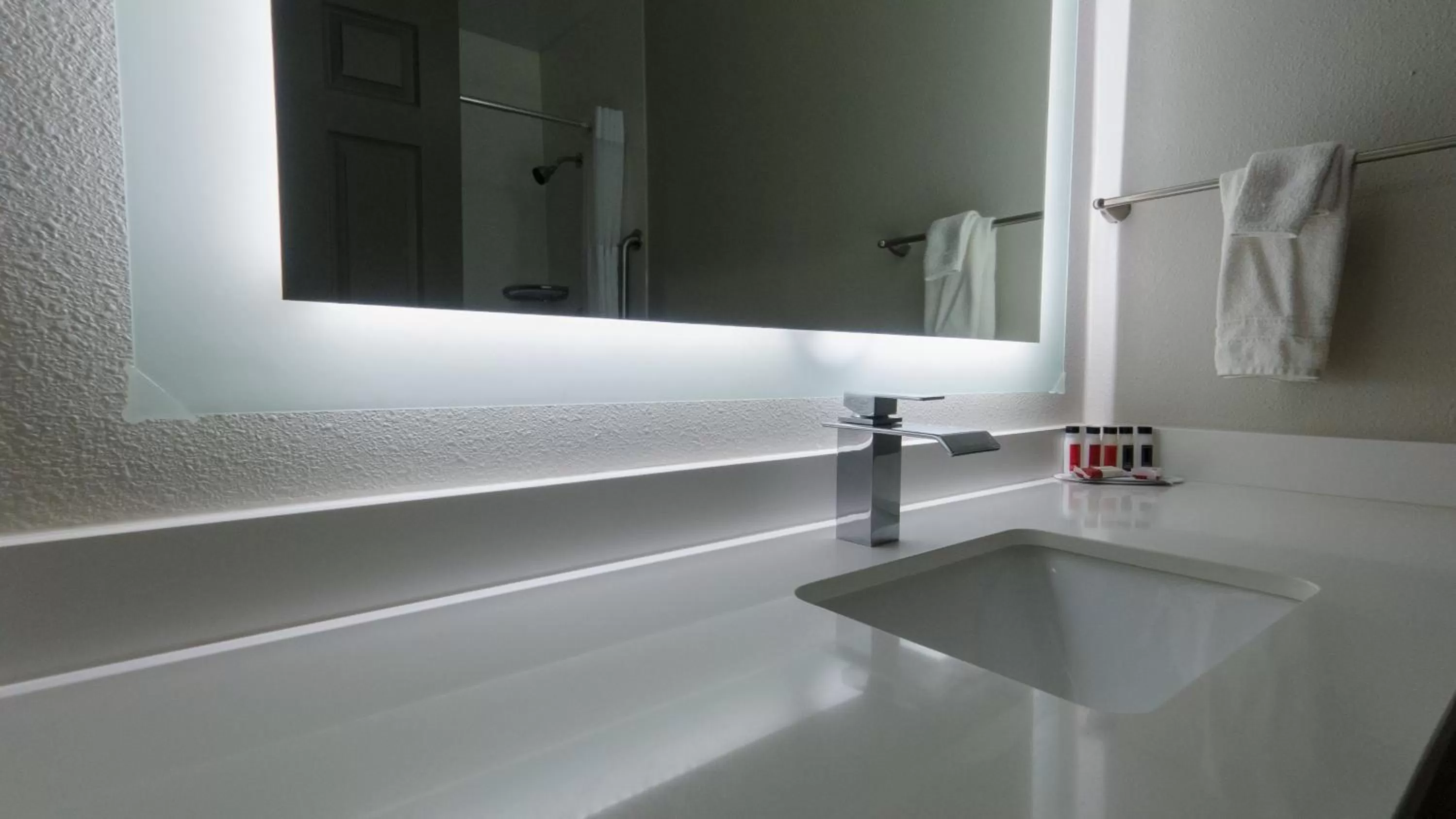 Bathroom in Super 8 by Wyndham Santa Cruz Beach