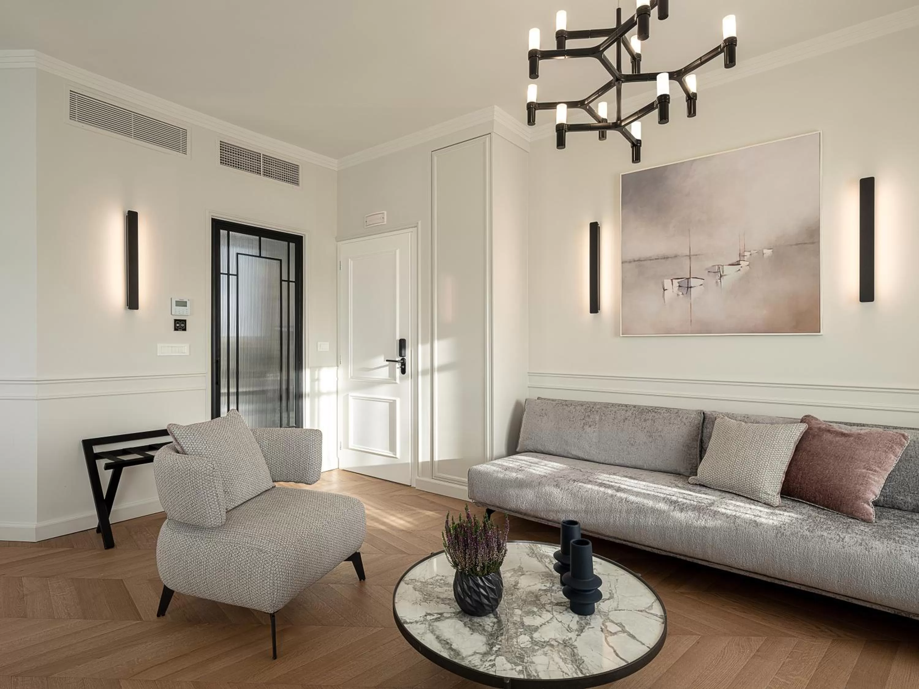 Living room in Riviera Suites