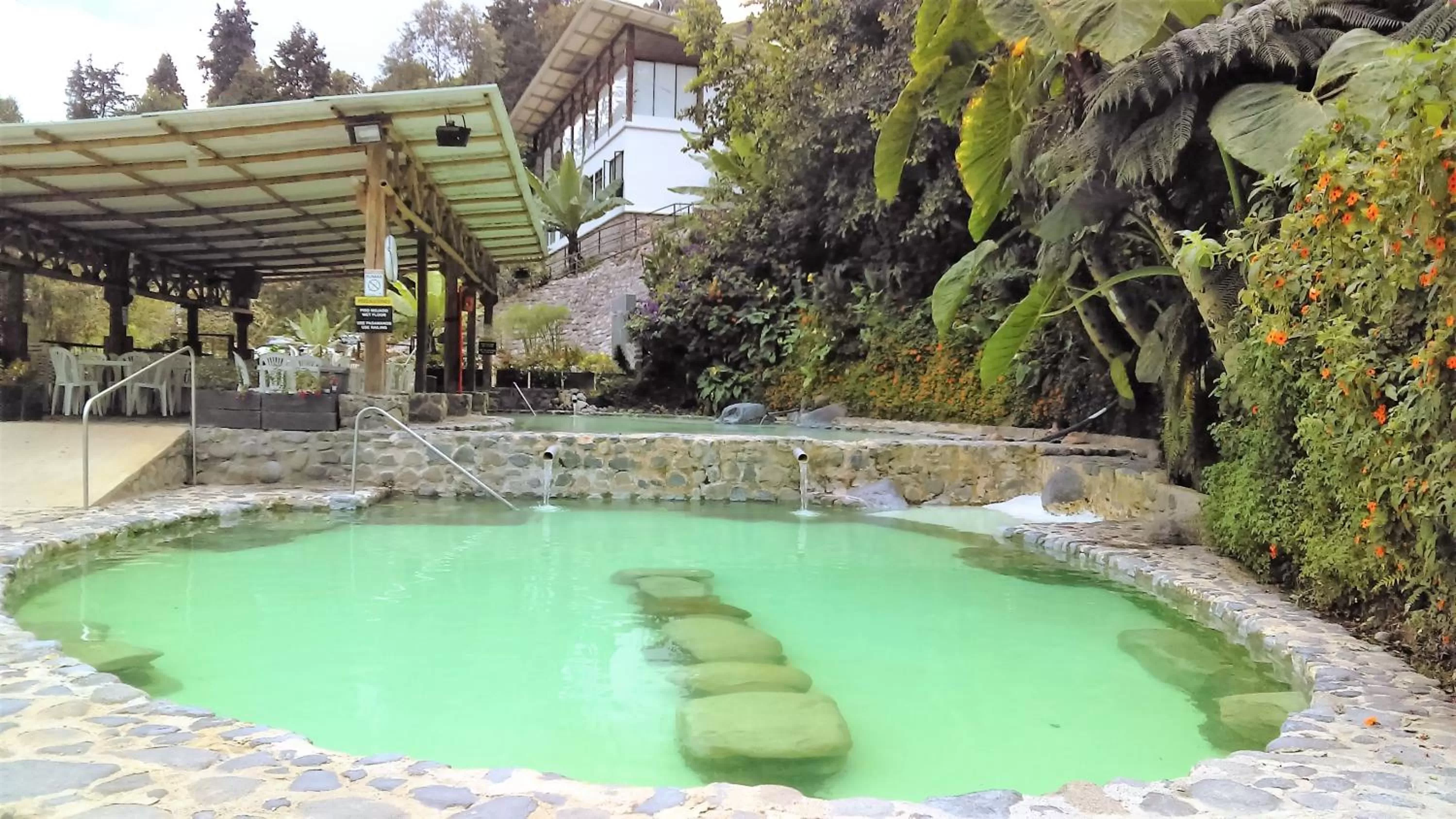 Balcony/Terrace, Swimming Pool in Hotel Termales Tierra Viva