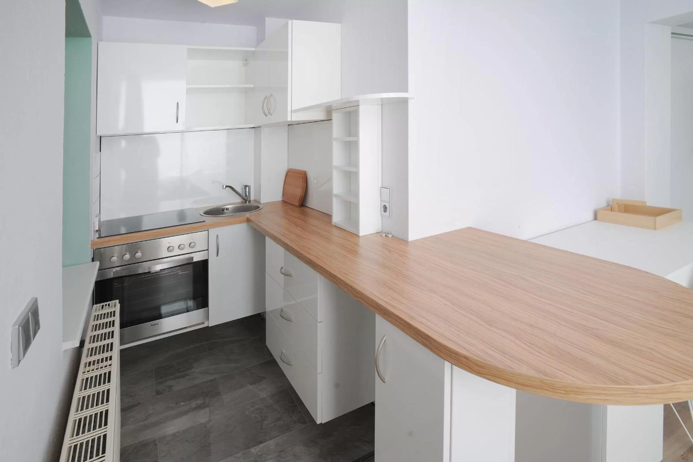 Kitchen or kitchenette in Designpension Idyll Nr2 Hotel Garni