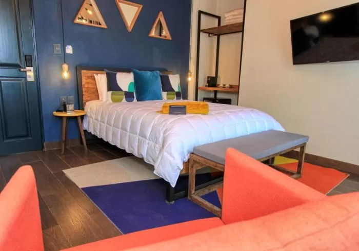 Bed in Antigua Trece Hotel Fusión & SPA