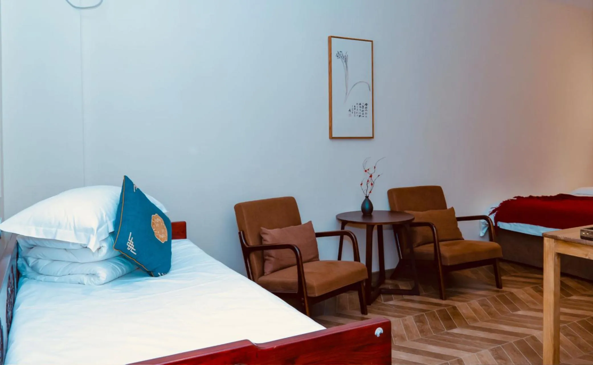 Bed in Beijing Hyde Courtyard Hotel