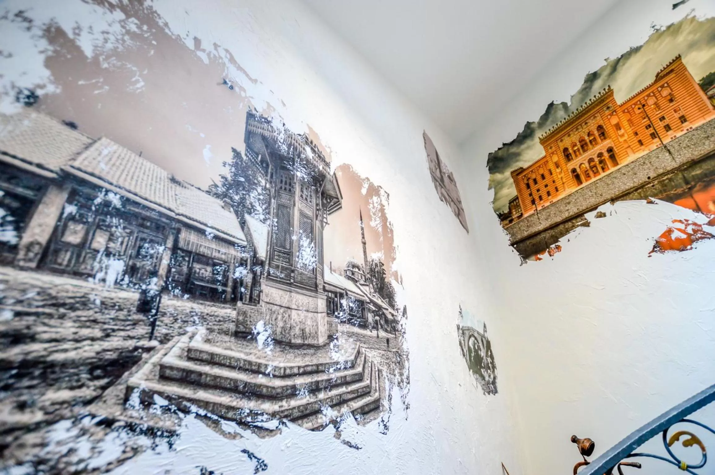 Decorative detail, Winter in Heritage Hotel Gate of Sarajevo