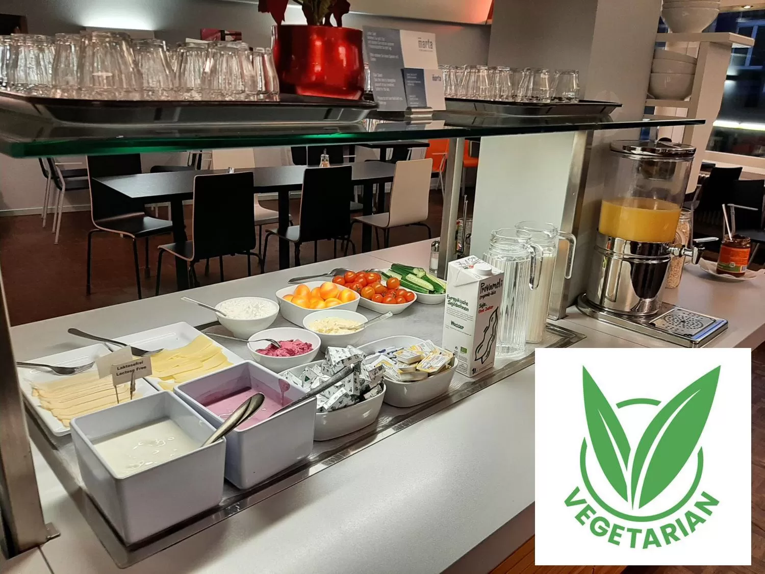 Food in Hotel Marta - 1950's architecture in Zurich's vibrant old town, near main station