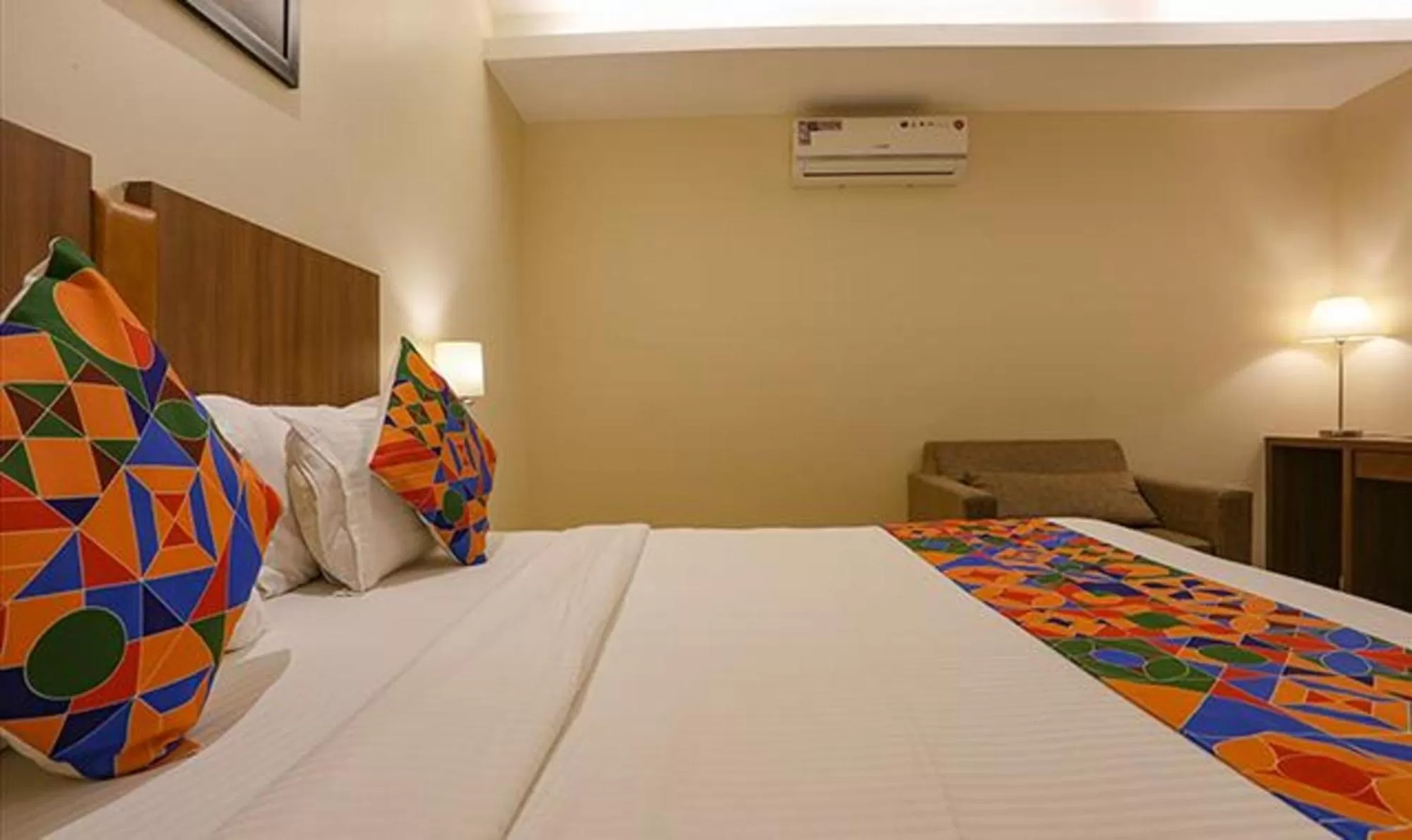 Bed in FabHotel Royal Mumbai International Airport