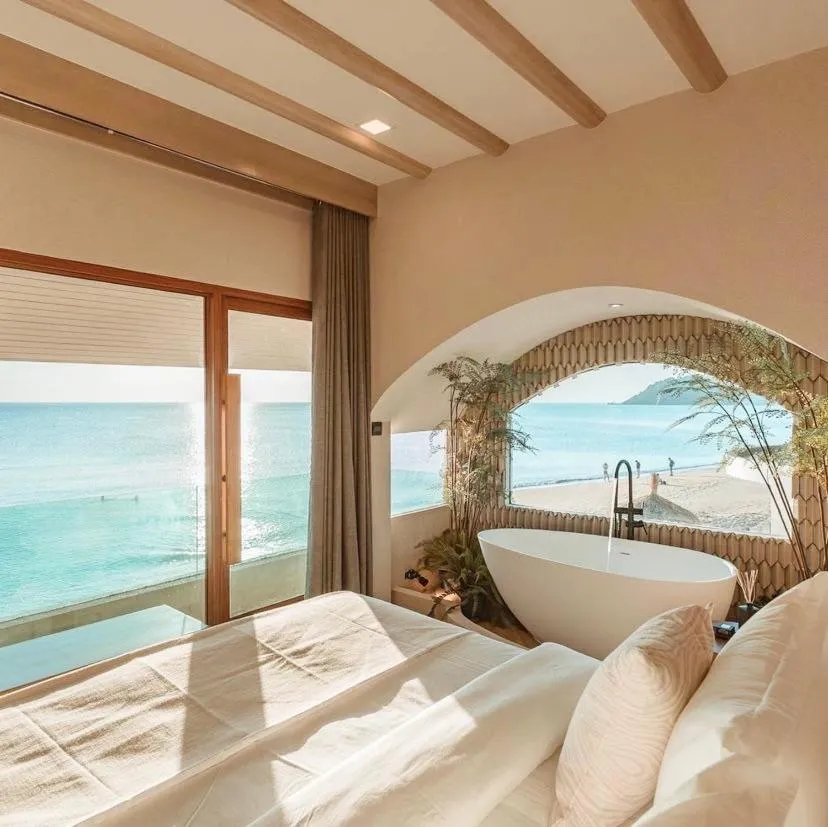 Bed in Maldives Beach Resort