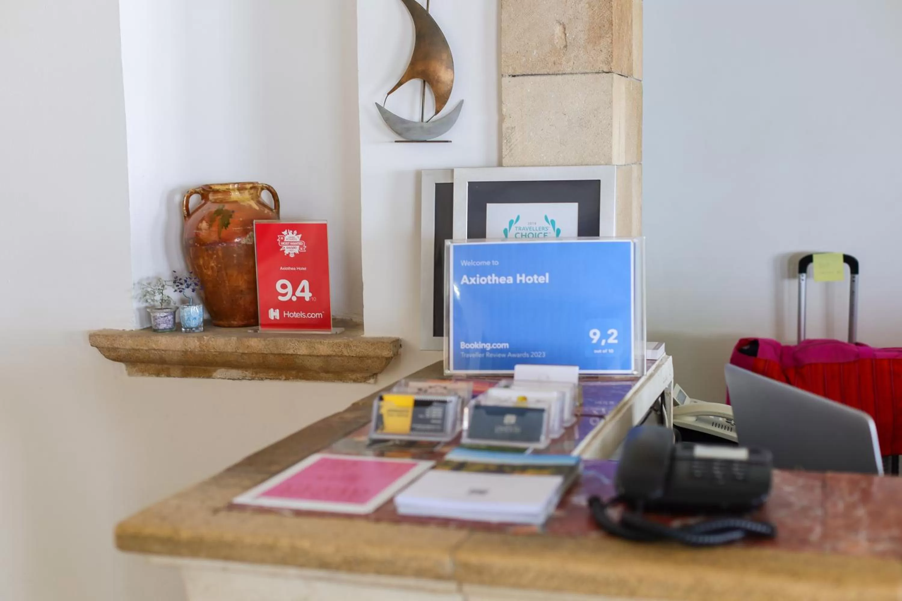 Lobby or reception in Axiothea Hotel