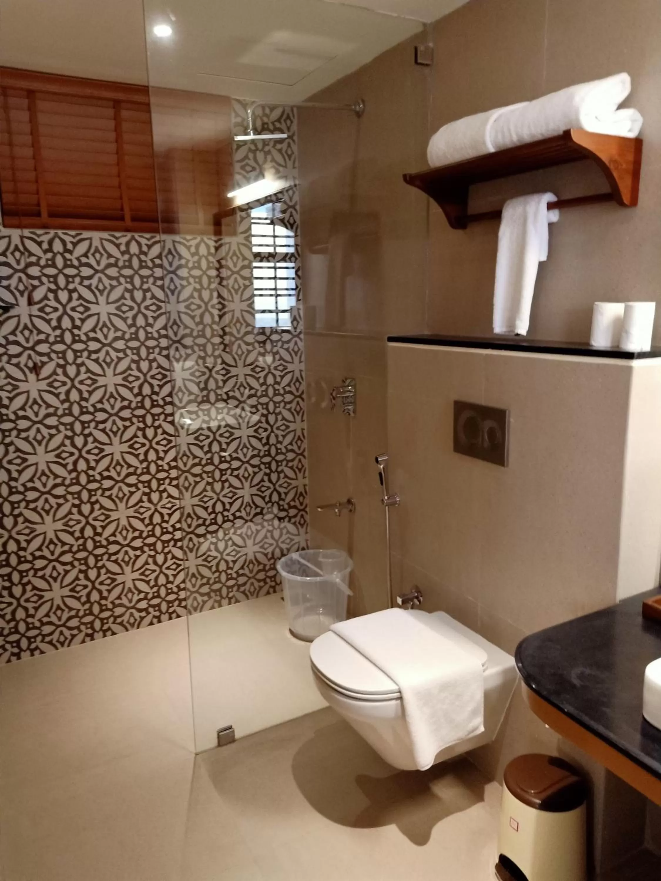 Bathroom in Rockholm at the Light House Beach