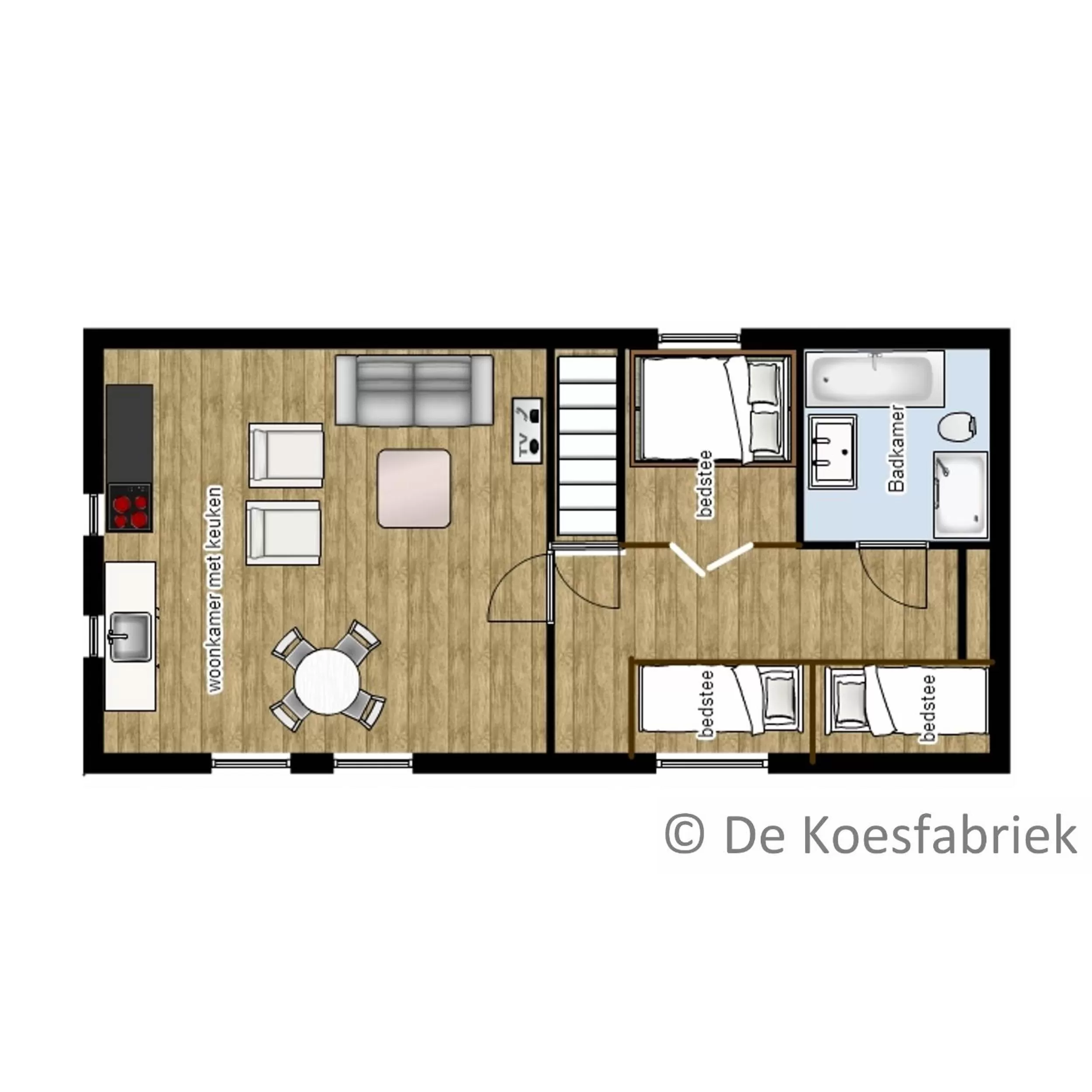 Floor plan in Appartement De Koesfabriek centrum Dokkum