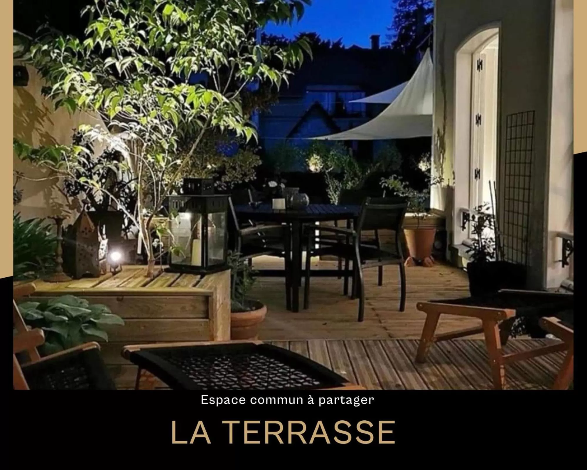 Patio in Maison d'hôtes du Jardin