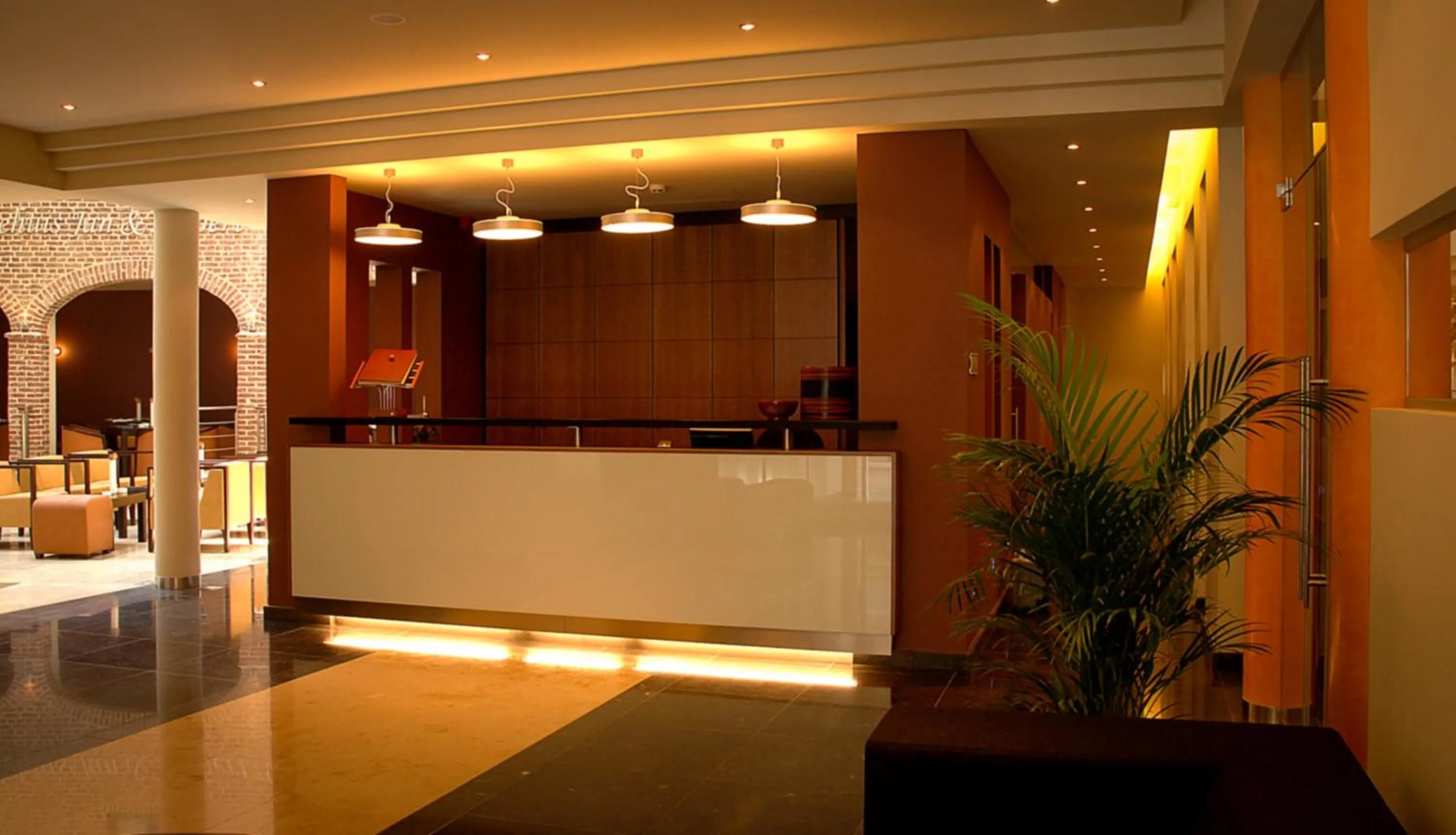 Lobby or reception in Hotel Van Eyck