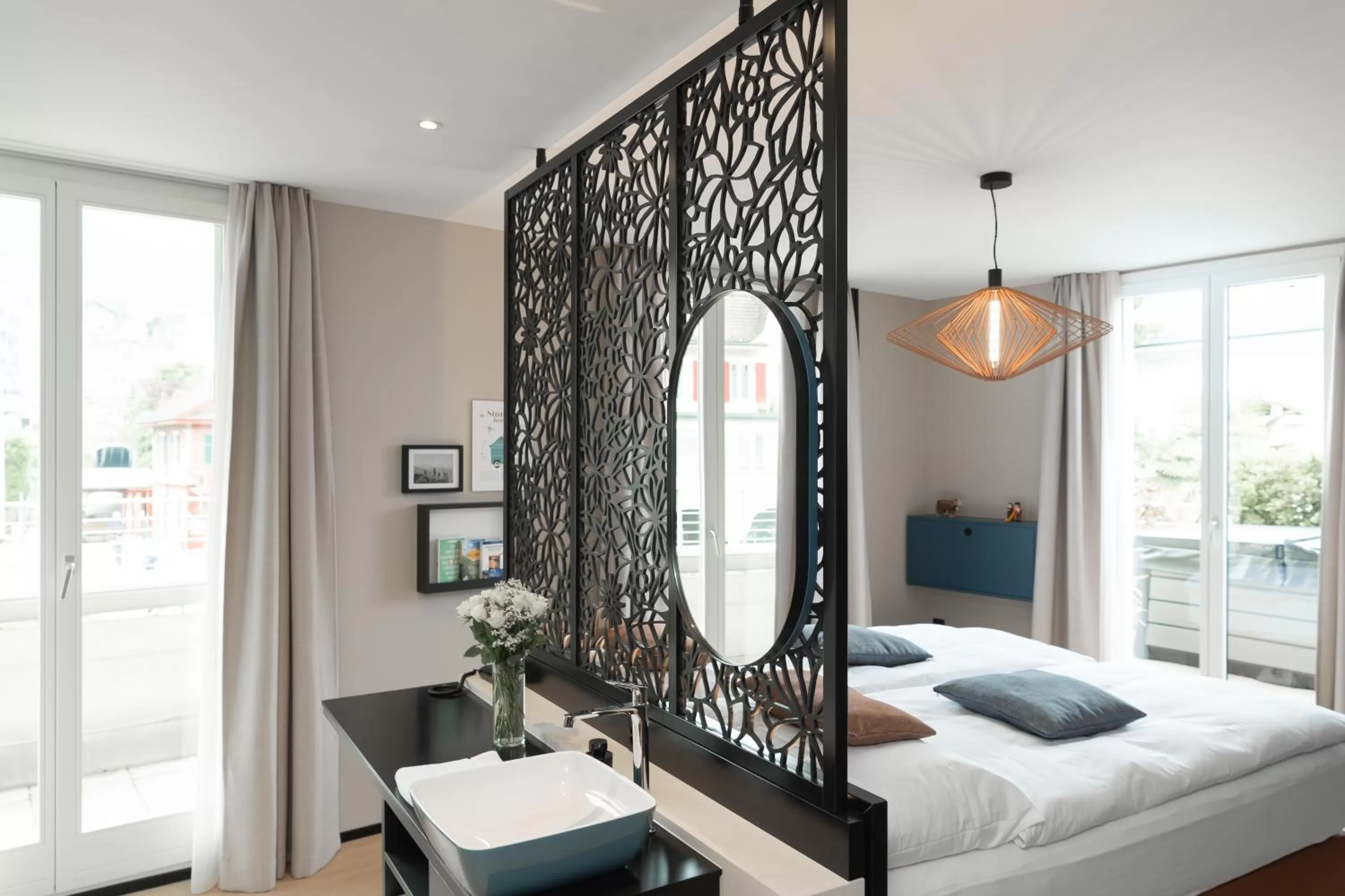 Photo of the whole room, Bed in Boutique Hotel Stanserhof