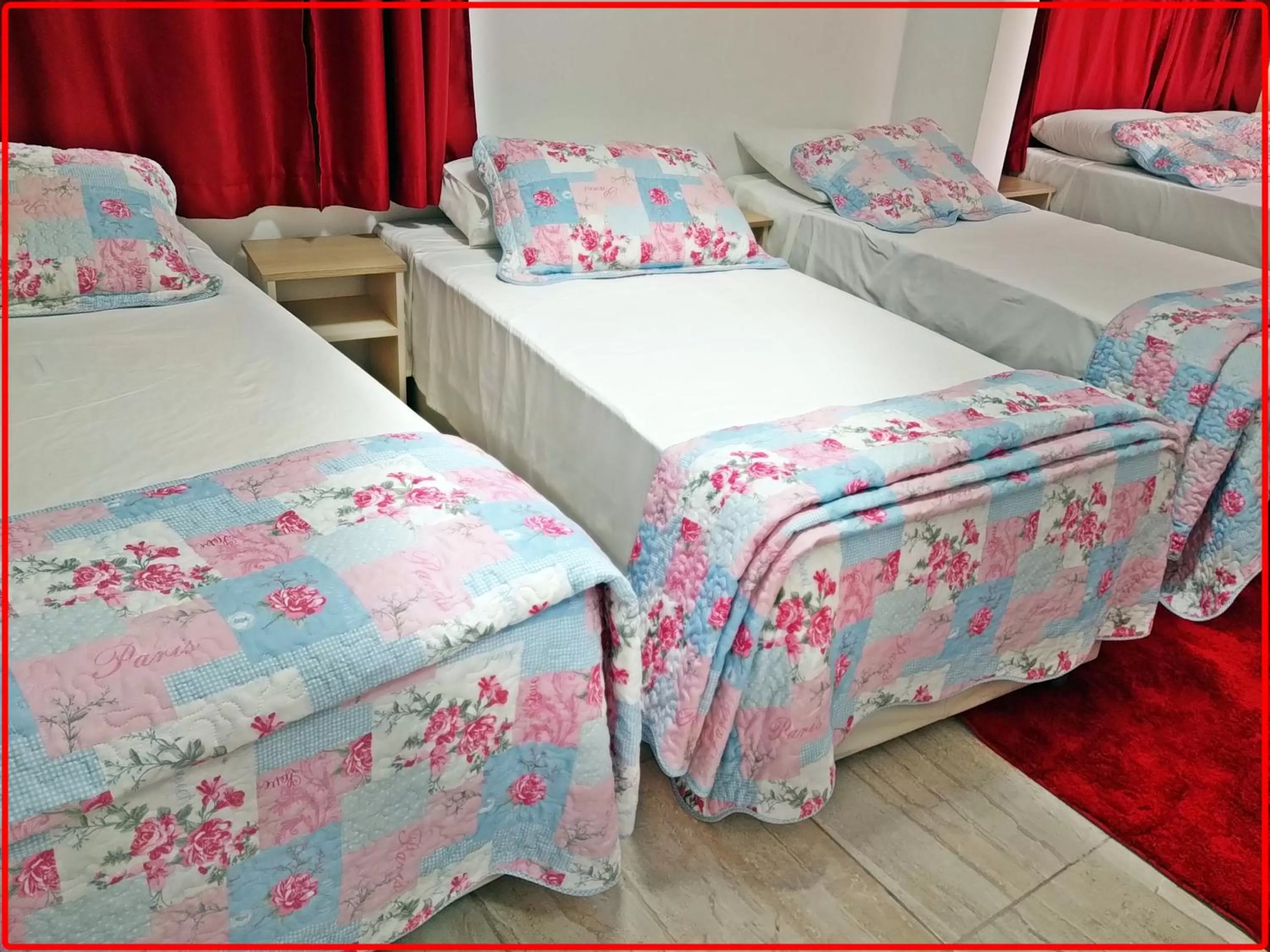 Bed in Hotel Anjos LTDA