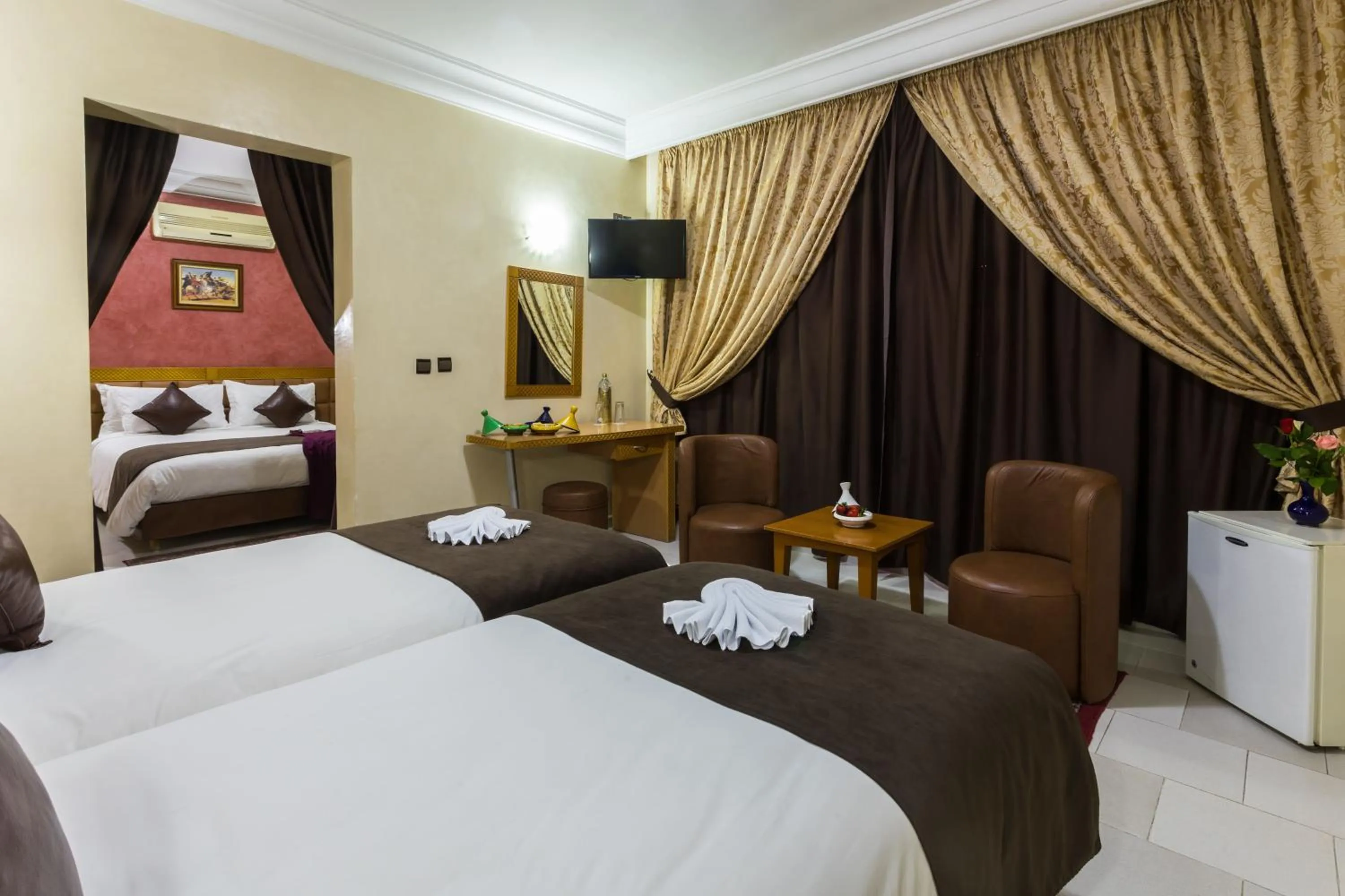 Bed in Hotel Meriem Marrakech