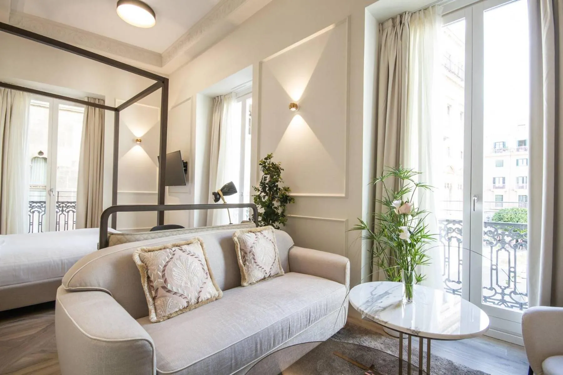 Living room, Bed in MYR Palacio Vallier