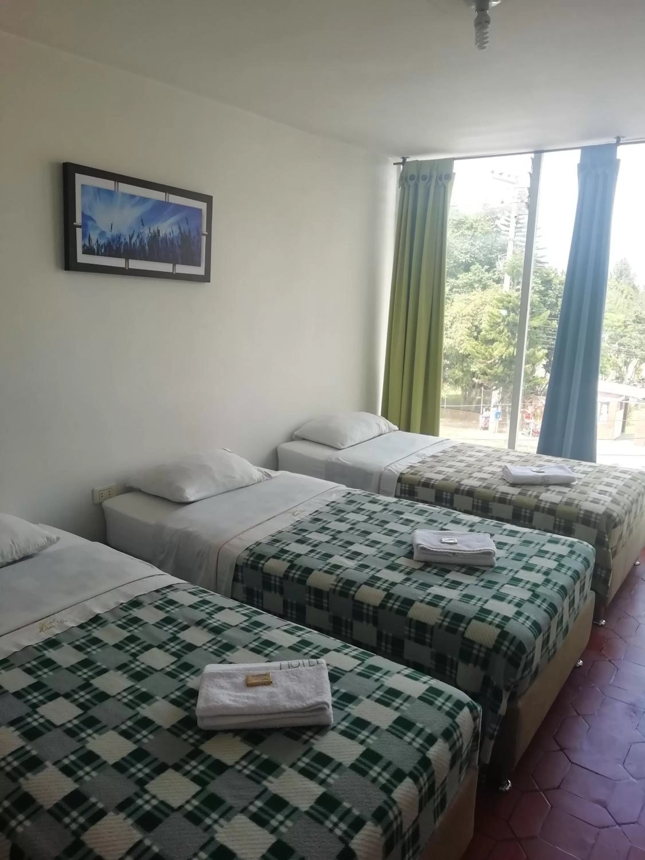 Bed in Hotel Mónaco de Fusa