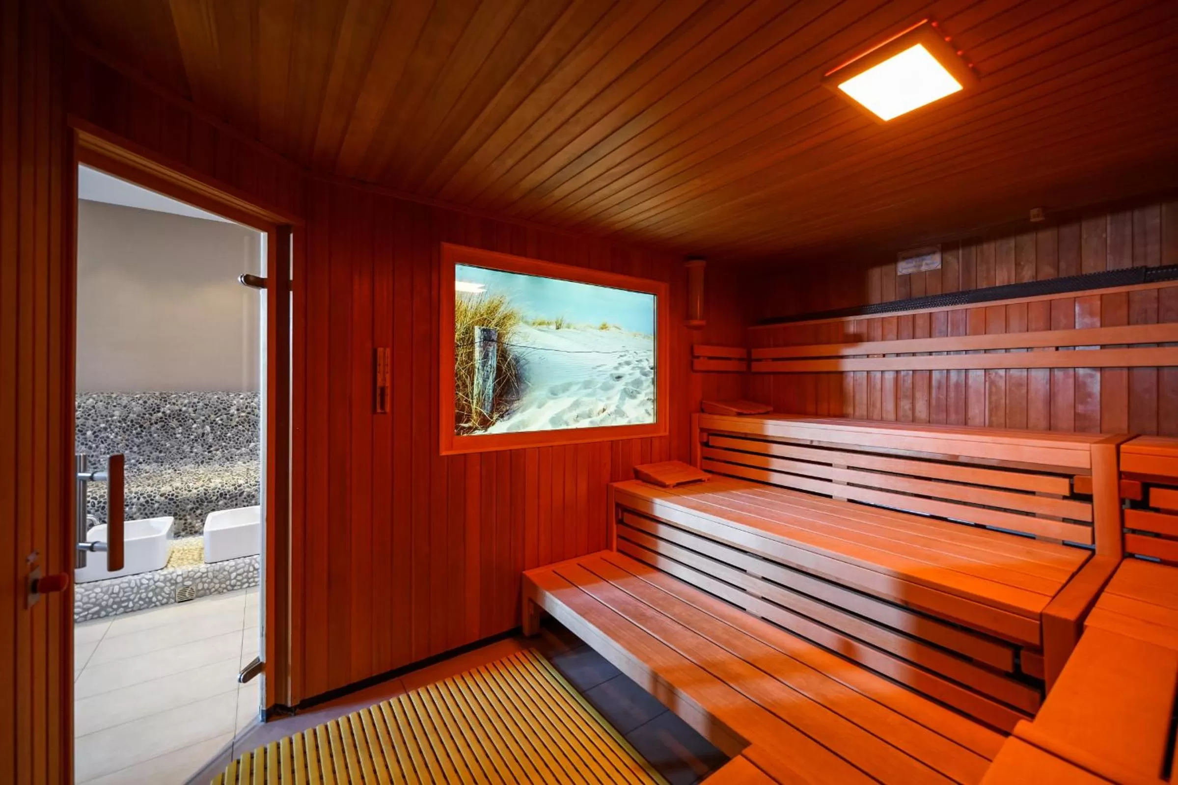 Sauna in Strandhafer Aparthotel