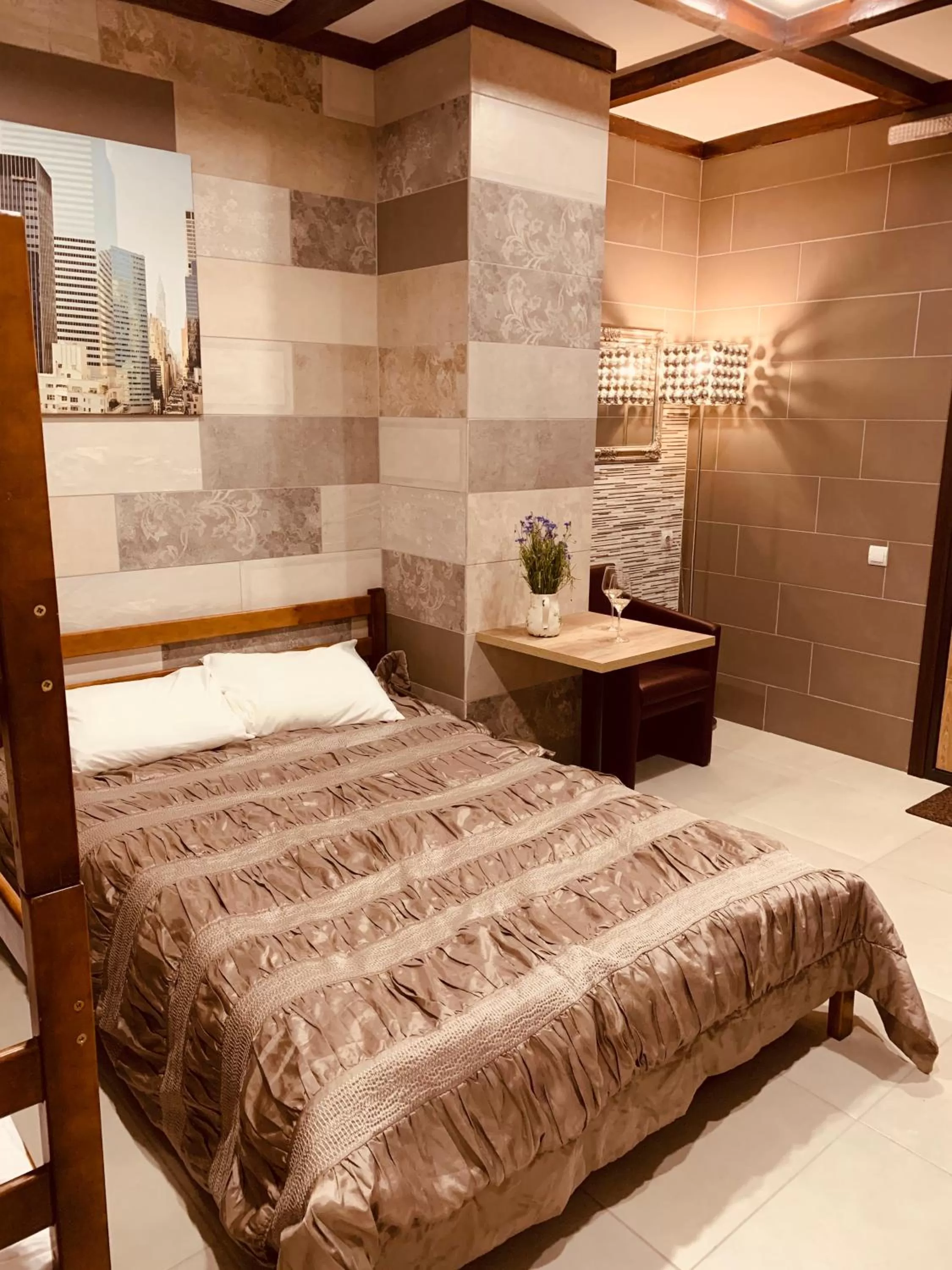 Bed in WINE & ROSE BOUTIQUE HOTEL