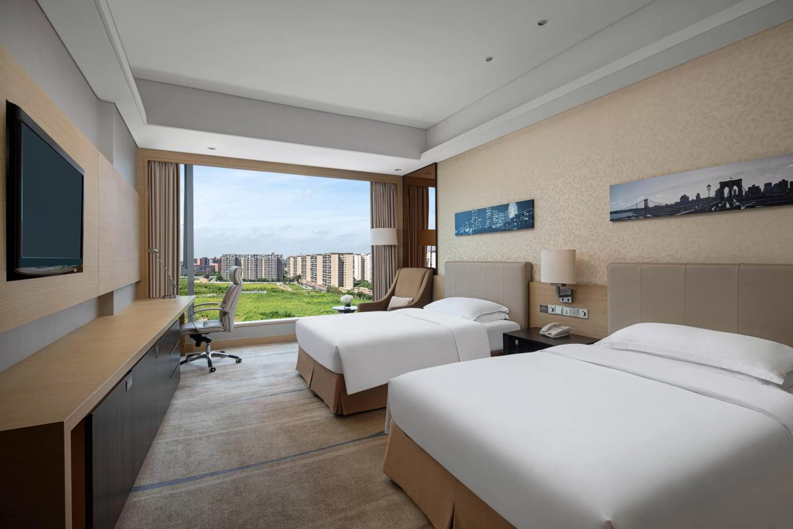 Photo of the whole room, Bed in Crowne Plaza Guangzhou Huadu by IHG - Free Shuttle bus between hotel to Exhibition Center During Canton Fair