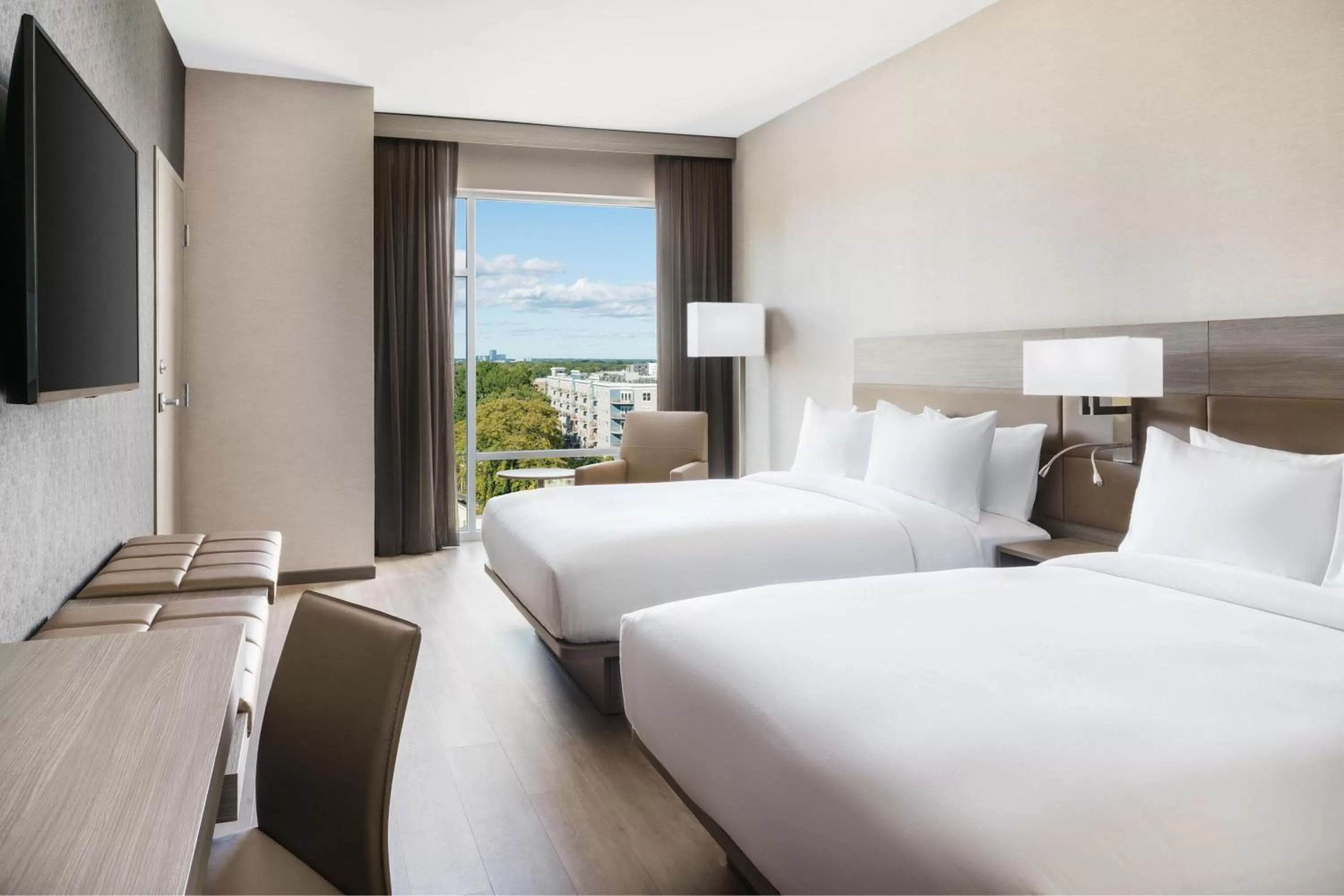 Photo of the whole room, Bed in AC Hotel By Marriott Raleigh Downtown